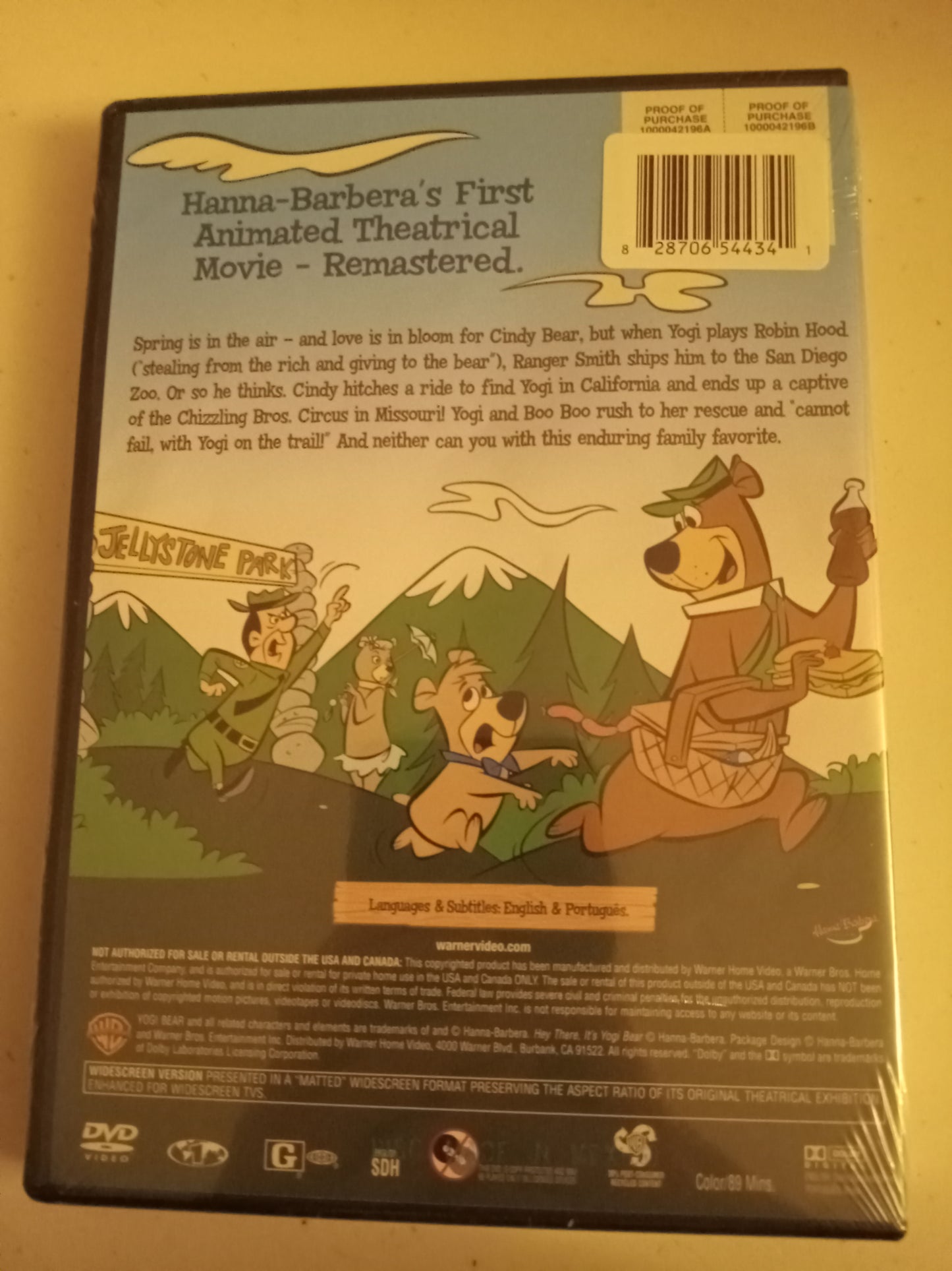 Hey There Its Yogi Bear, Warner Bros Animation DVD Movie, Widescreen, Rated G, NEW