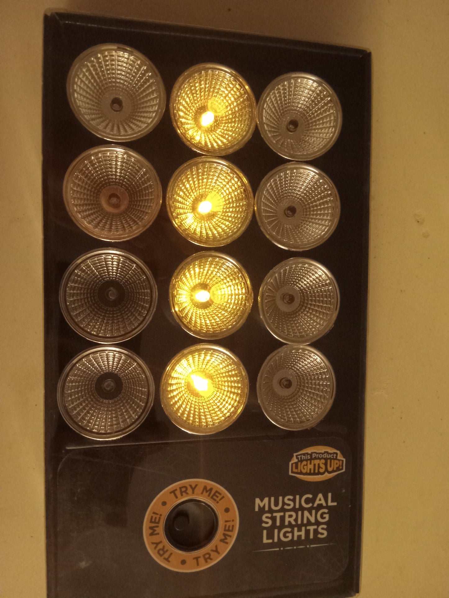 Musical String Lights, White Set, Multi-color Set, 12 LED Holiday/Bedroom Lights, Home Decor, NEW