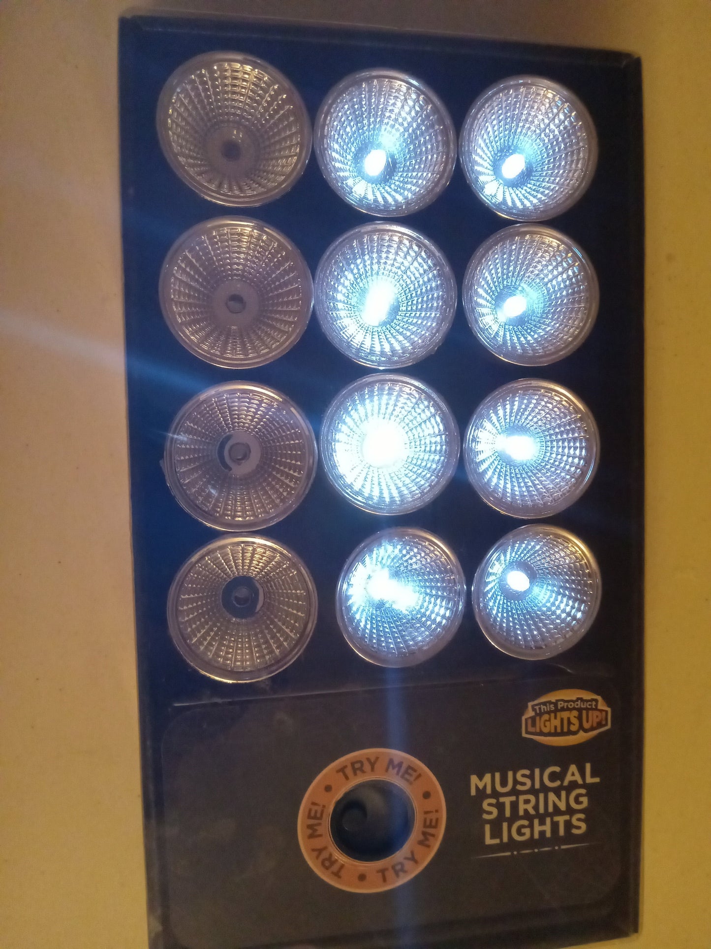 Musical String Lights, White Set, Multi-color Set, 12 LED Holiday/Bedroom Lights, Home Decor, NEW