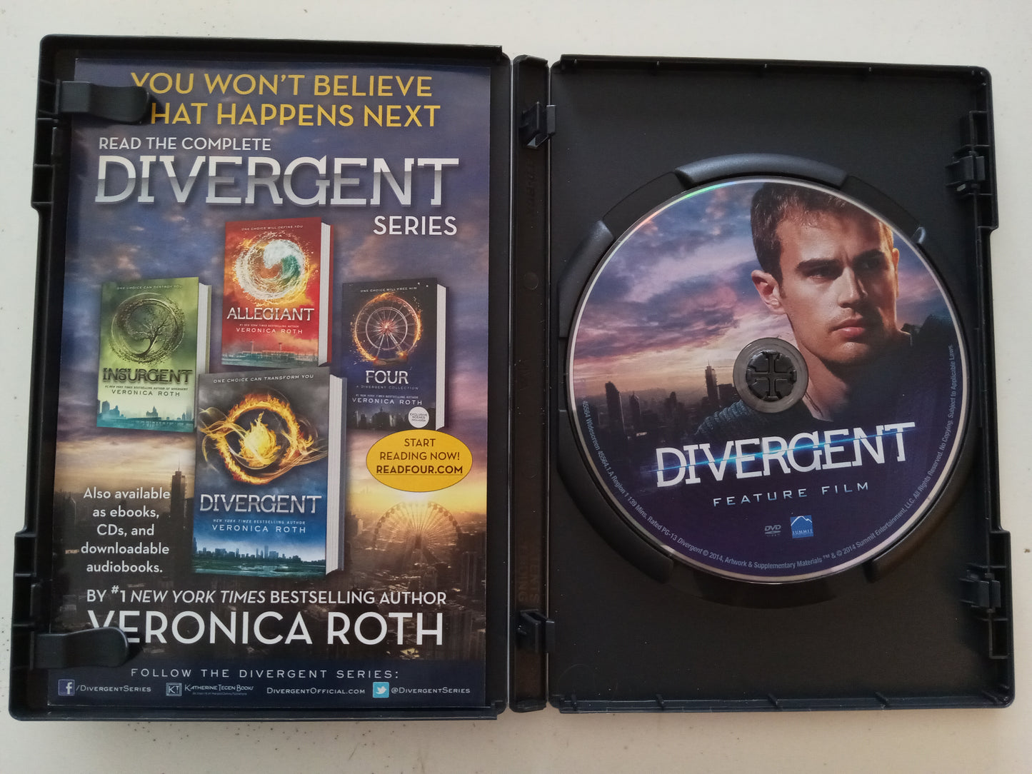 Divergent, DVD Movie, Widescreen, Rated PG-13, NEW/USED