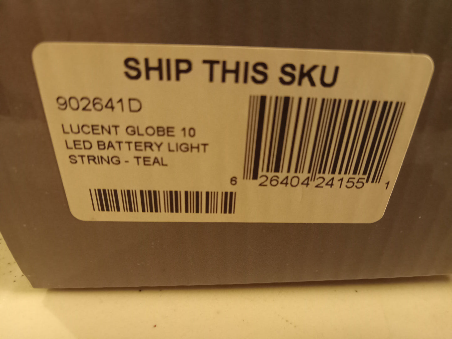 Torre & Tagus Lucent Globe Teal 10 LED Light String, Battery Operated, Peaceful Decor, Cafe Lighting, NEW