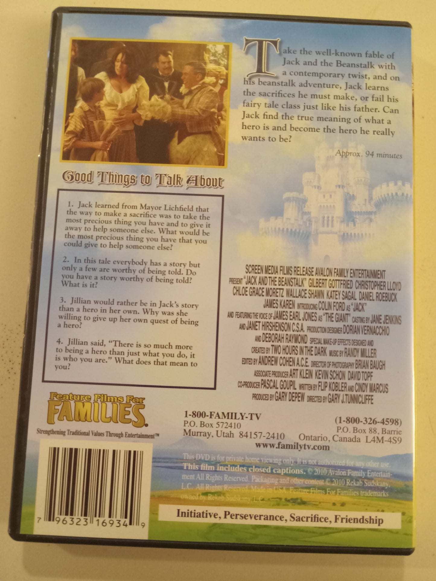 Jack And The Beanstalk A Tale With A Twist, DVD Movie, Christopher Lloyd Widescreen, Not-Rated, USED