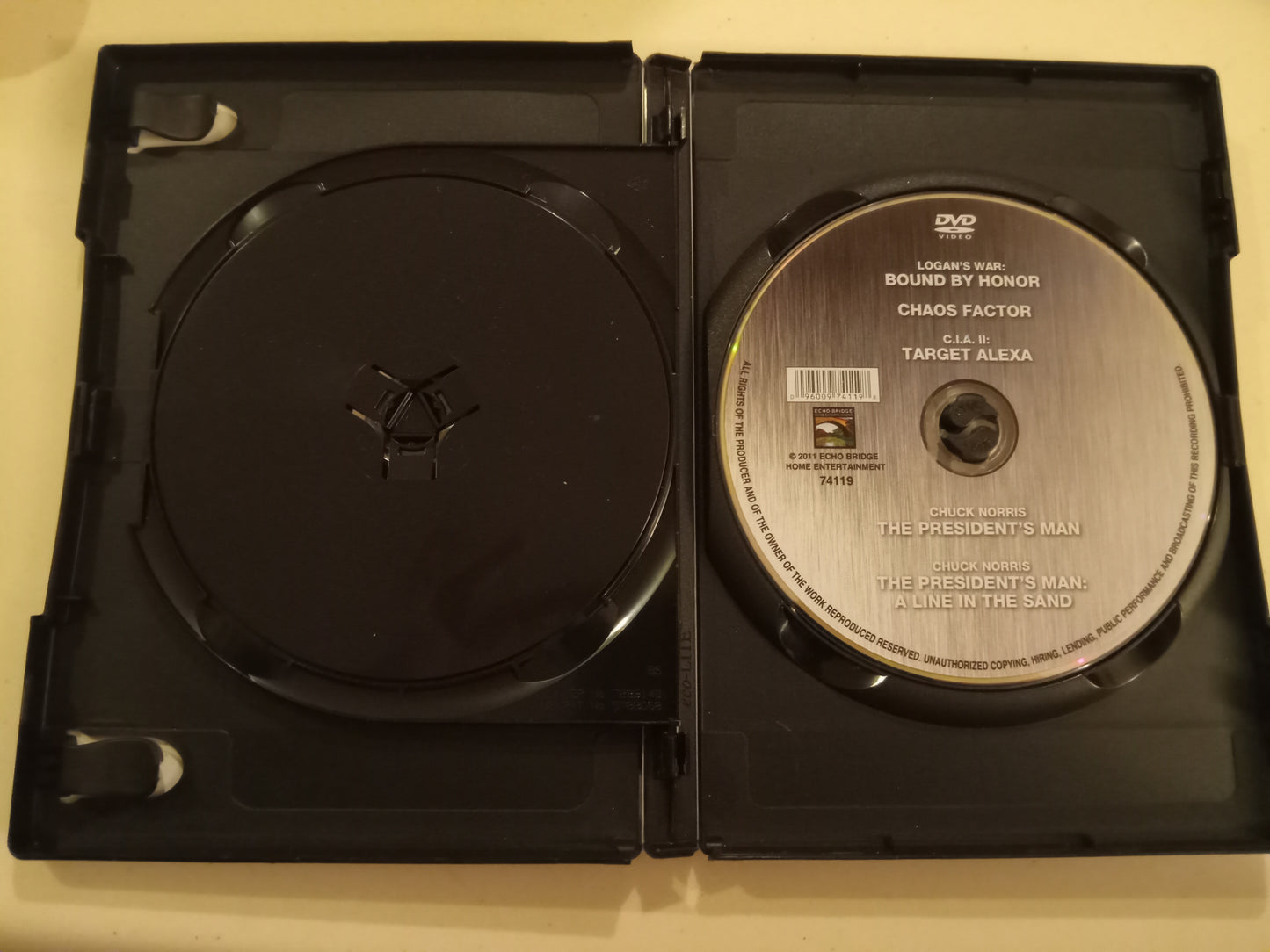 10 Movies, Driven To Kill, Road of No Return, Legend of Red Dragon, Tunnel Vision, Prey of Jaguar, President's Man, Line in the Sand, Chaos Factor, +More, 2 Discs DVD, Widescreen, Not Rated/R, USED