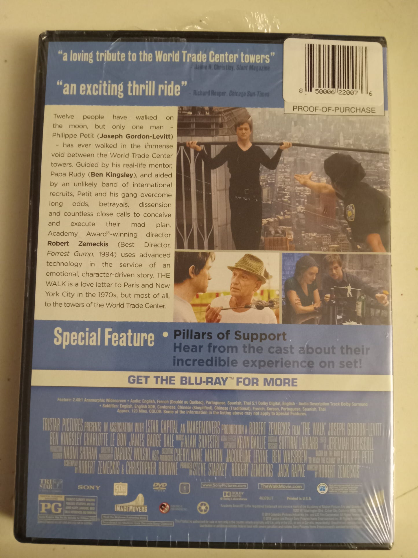 The Walk, Triumphant True Story, DVD Movie, Widescreen, Rated PG, NEW