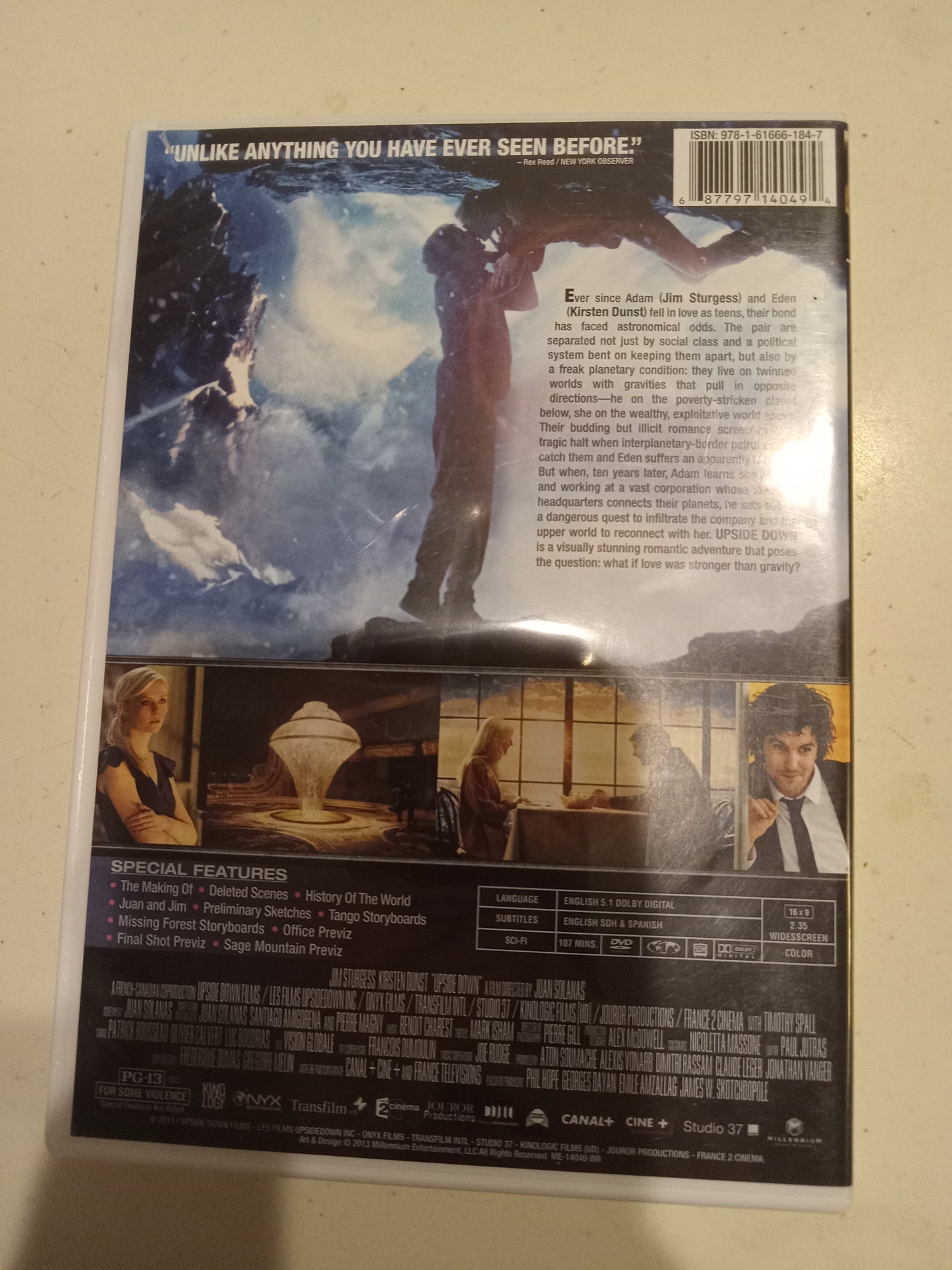 Upside Down, DVD Movie, Kristen Dunst, Widescreen, Rated PG-13, USED