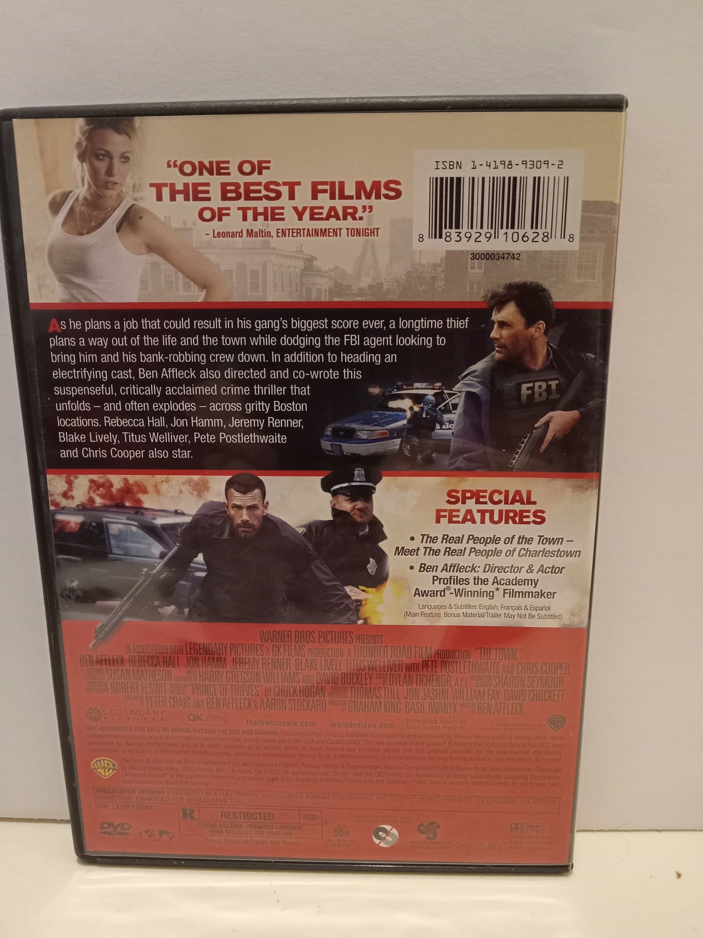 The Town, DVD Movie, Ben Affleck, Widescreen, Rated R, USED