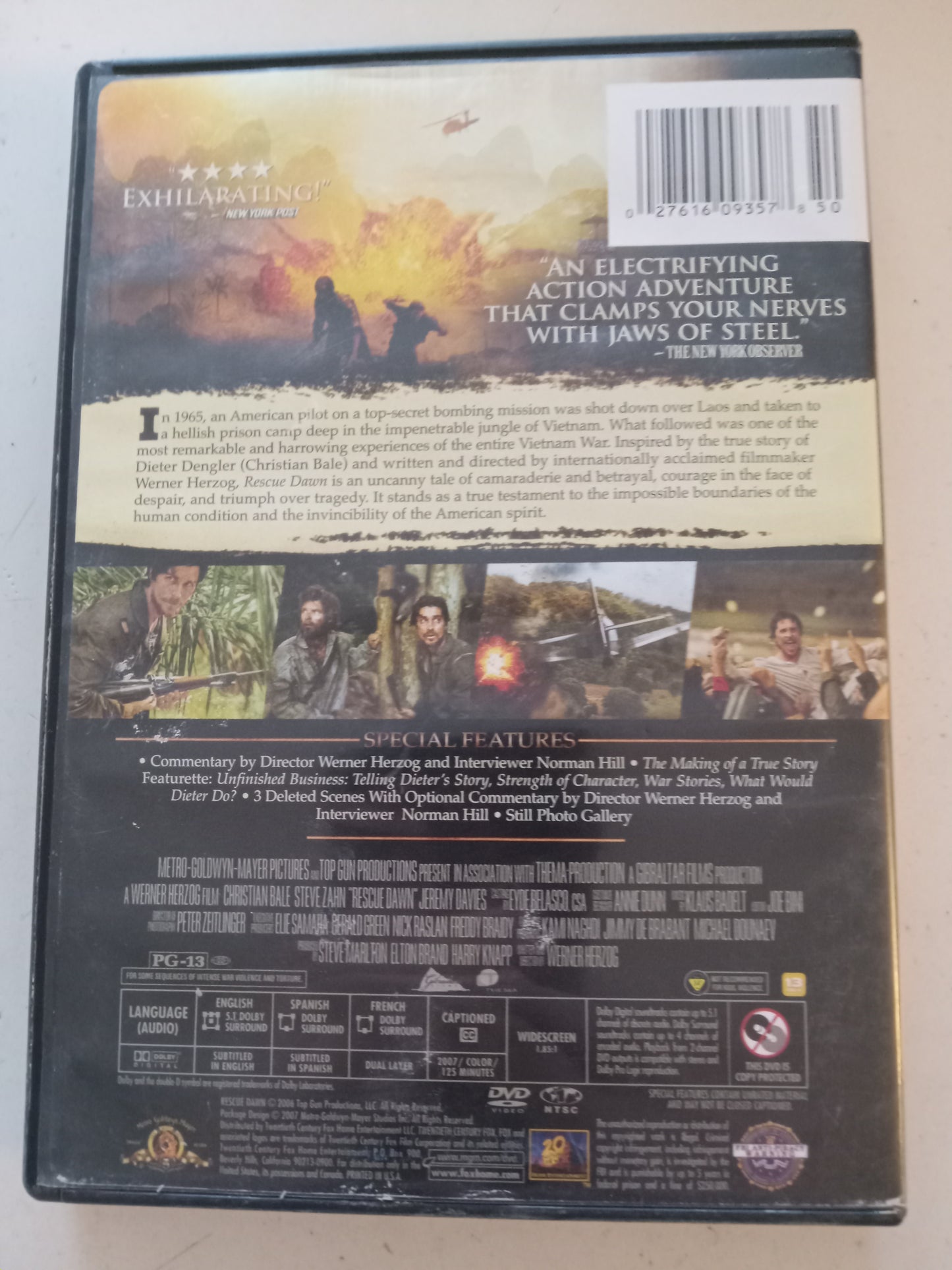 Rescue Dawn, DVD Movie, Widescreen, Rated PG-13, USED