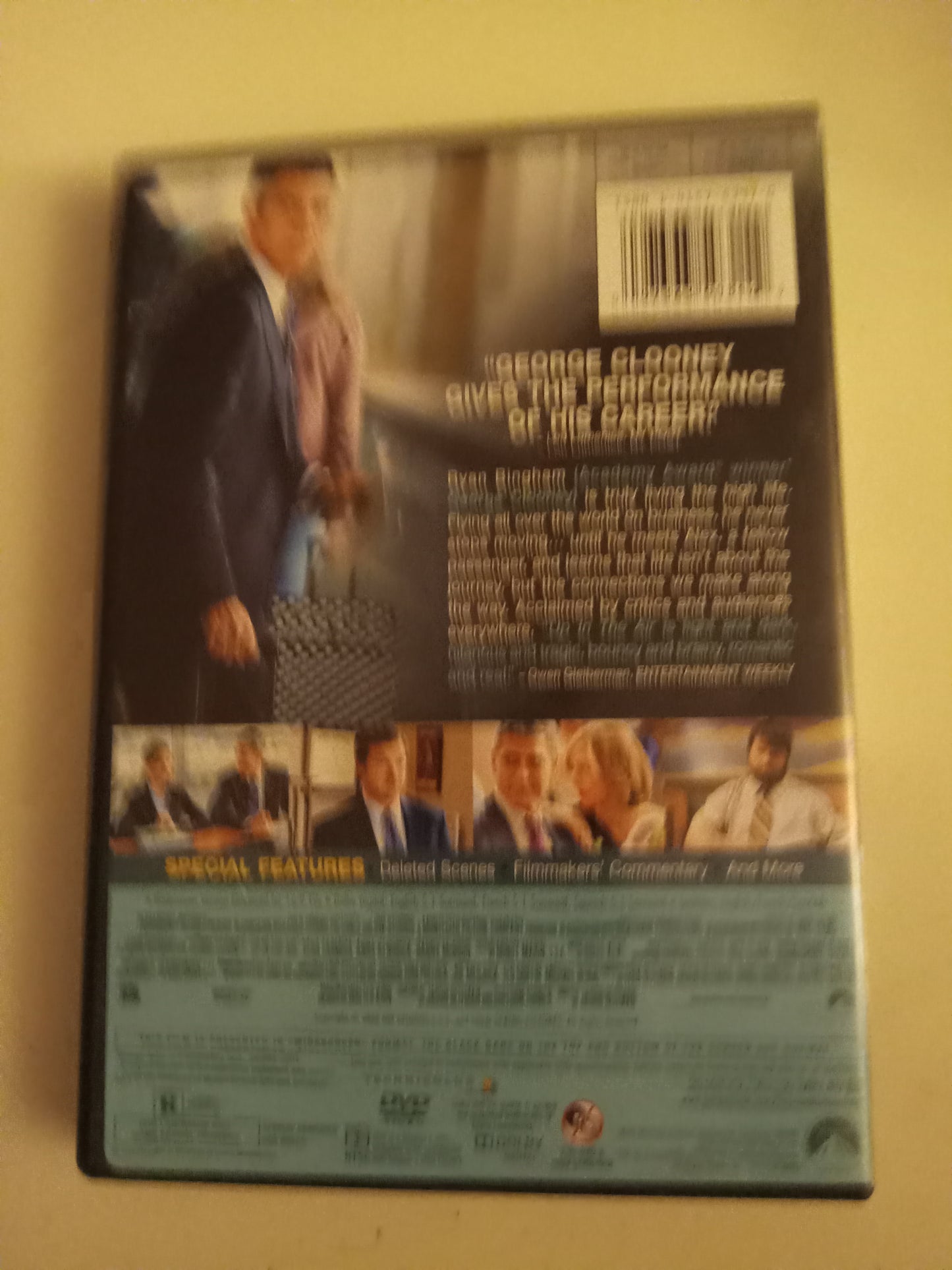 Up In The Air, DVD Movie, George Clooney Widescreen, Rated R, USED