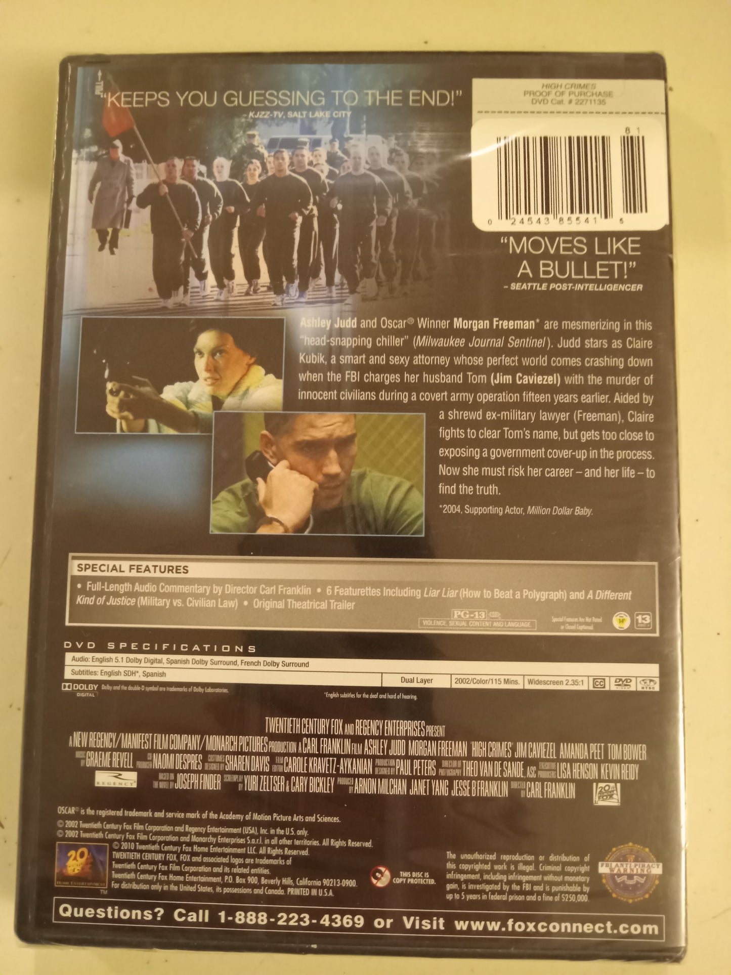 High Crimes, DVD Movie, Widescreen, Rated PG-13, NEW/USED