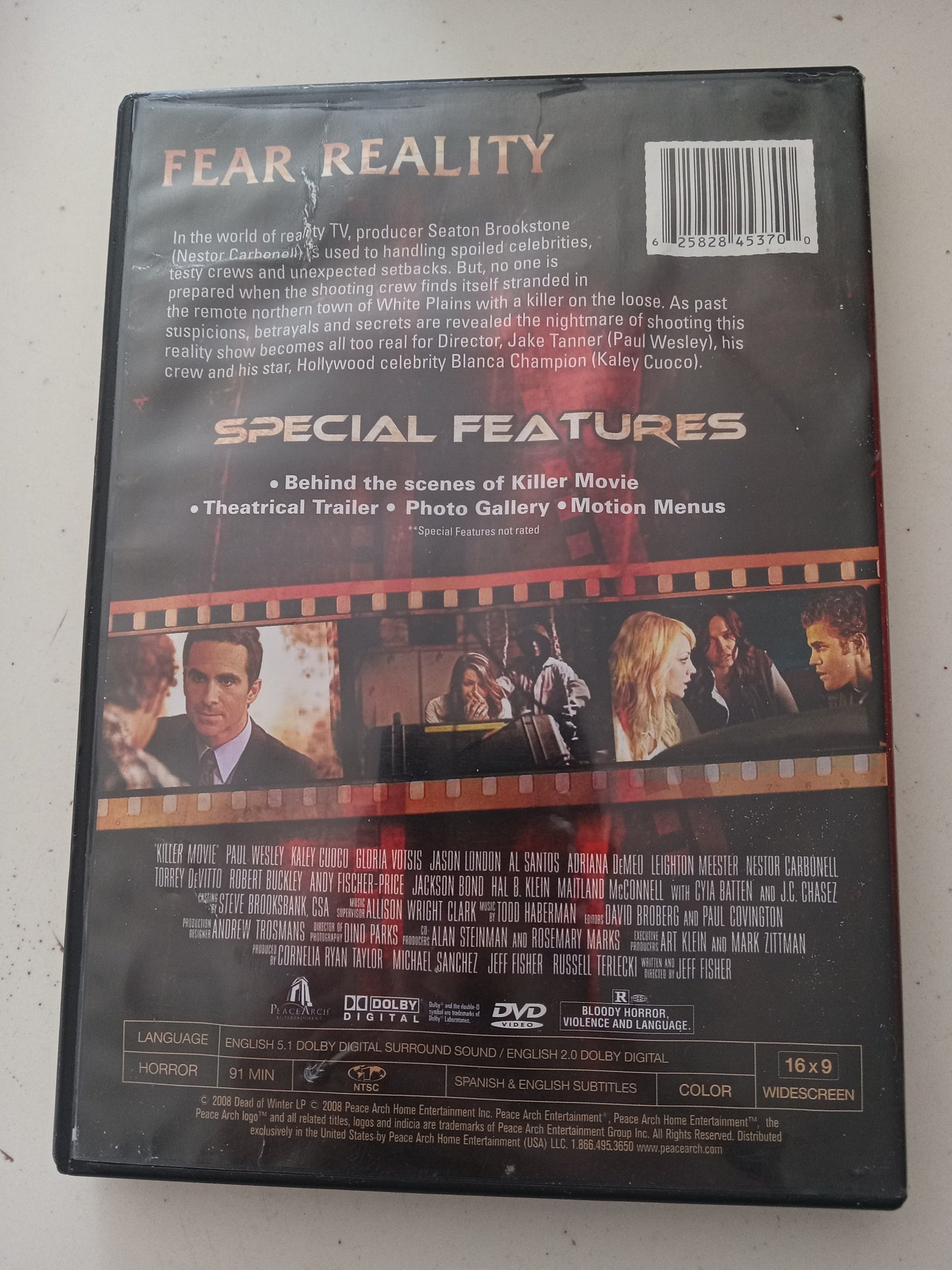Killer Movie, Fear Reality, DVD Movie, Widescreen, Rated R, USED