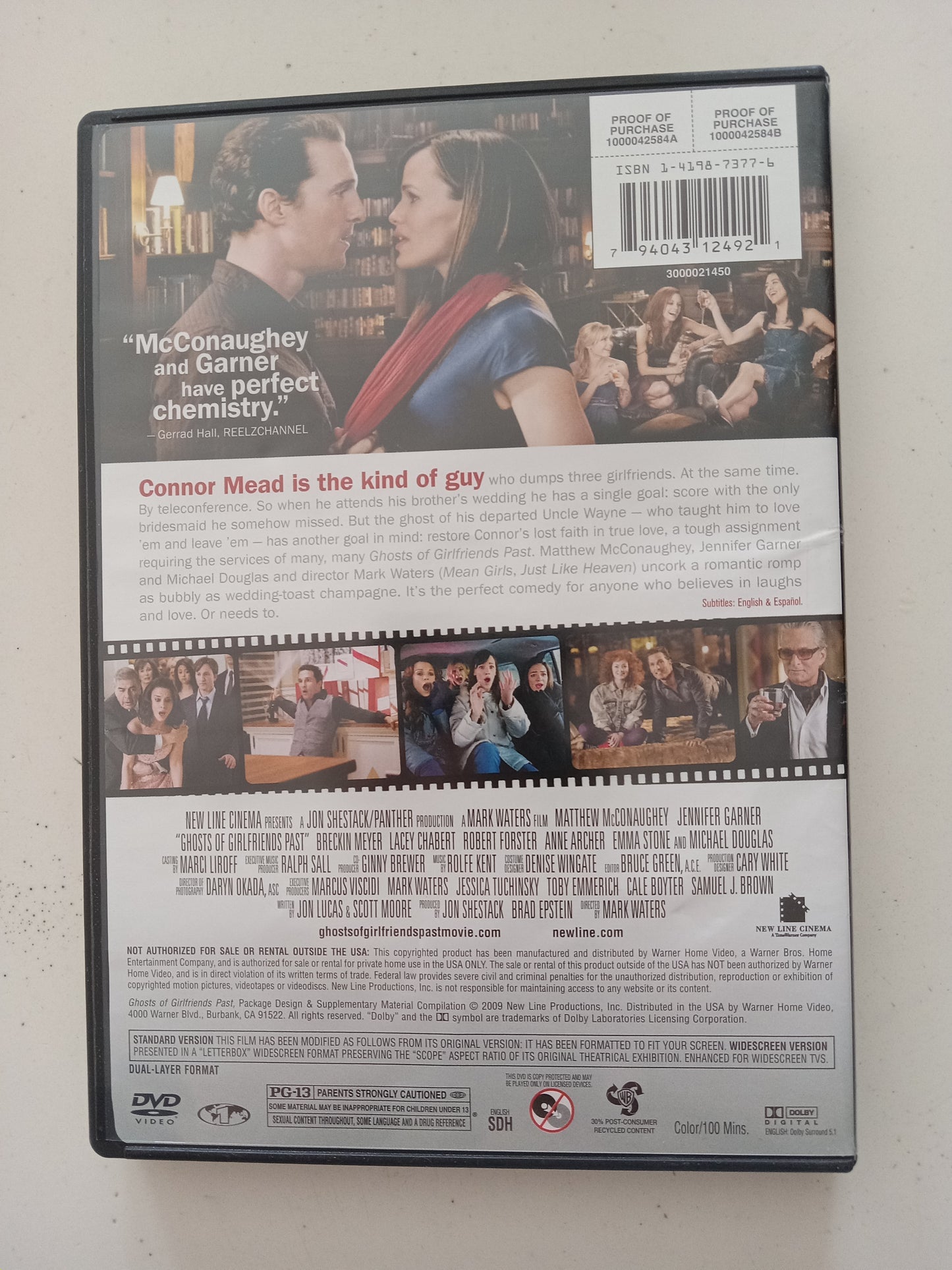Ghosts Of Girlfriends Past, DVD Movie, Fullscreen/Widescreen, Rated PG-13, USED