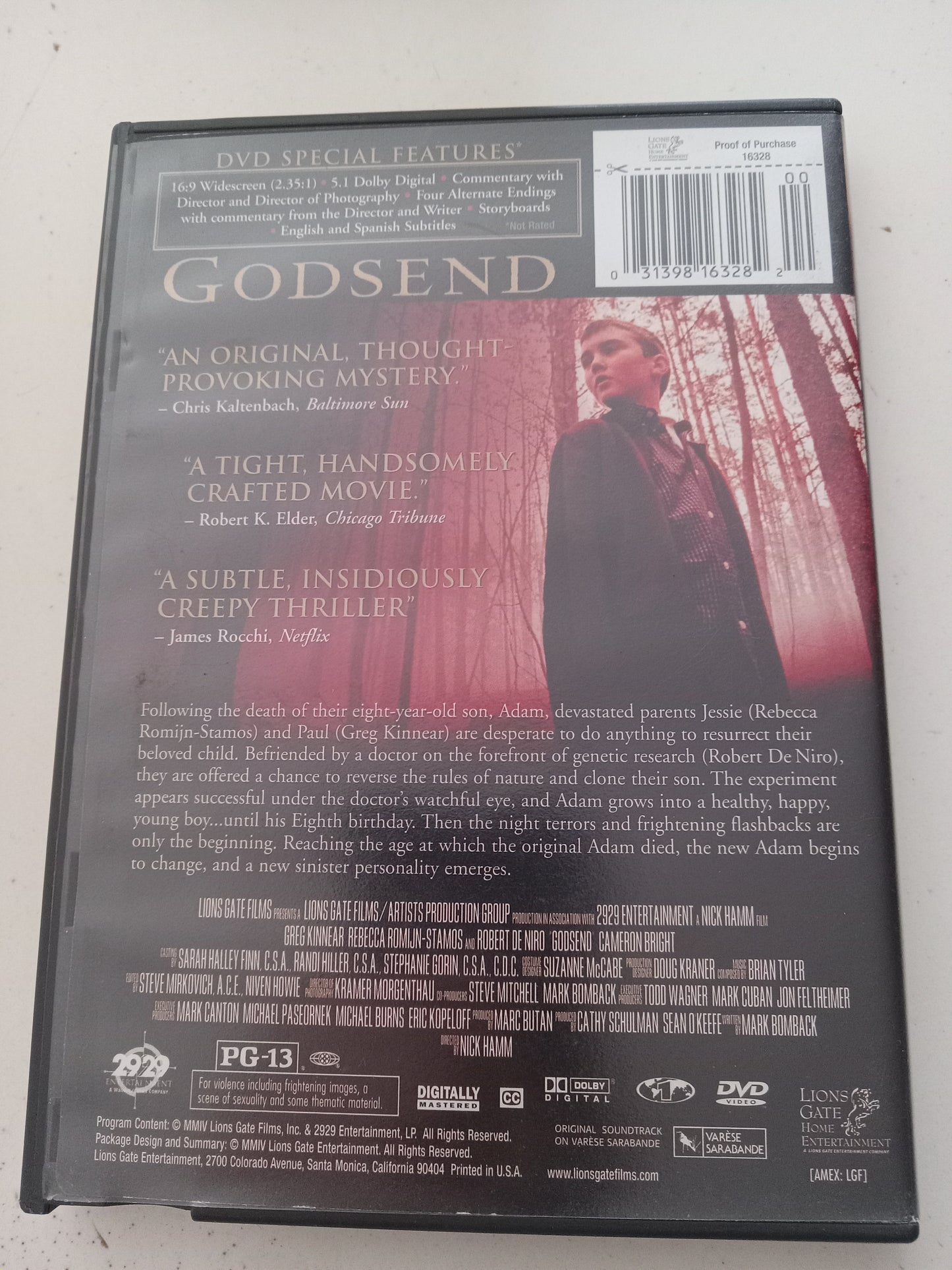 Godsend, DVD Movie, Greg Kinnear Widescreen, Rated PG-13, USED
