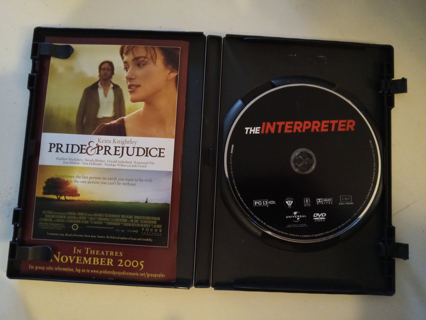 The Interpreter, DVD Movie, Nicole Kidman Fullscreen, Rated PG-13, USED