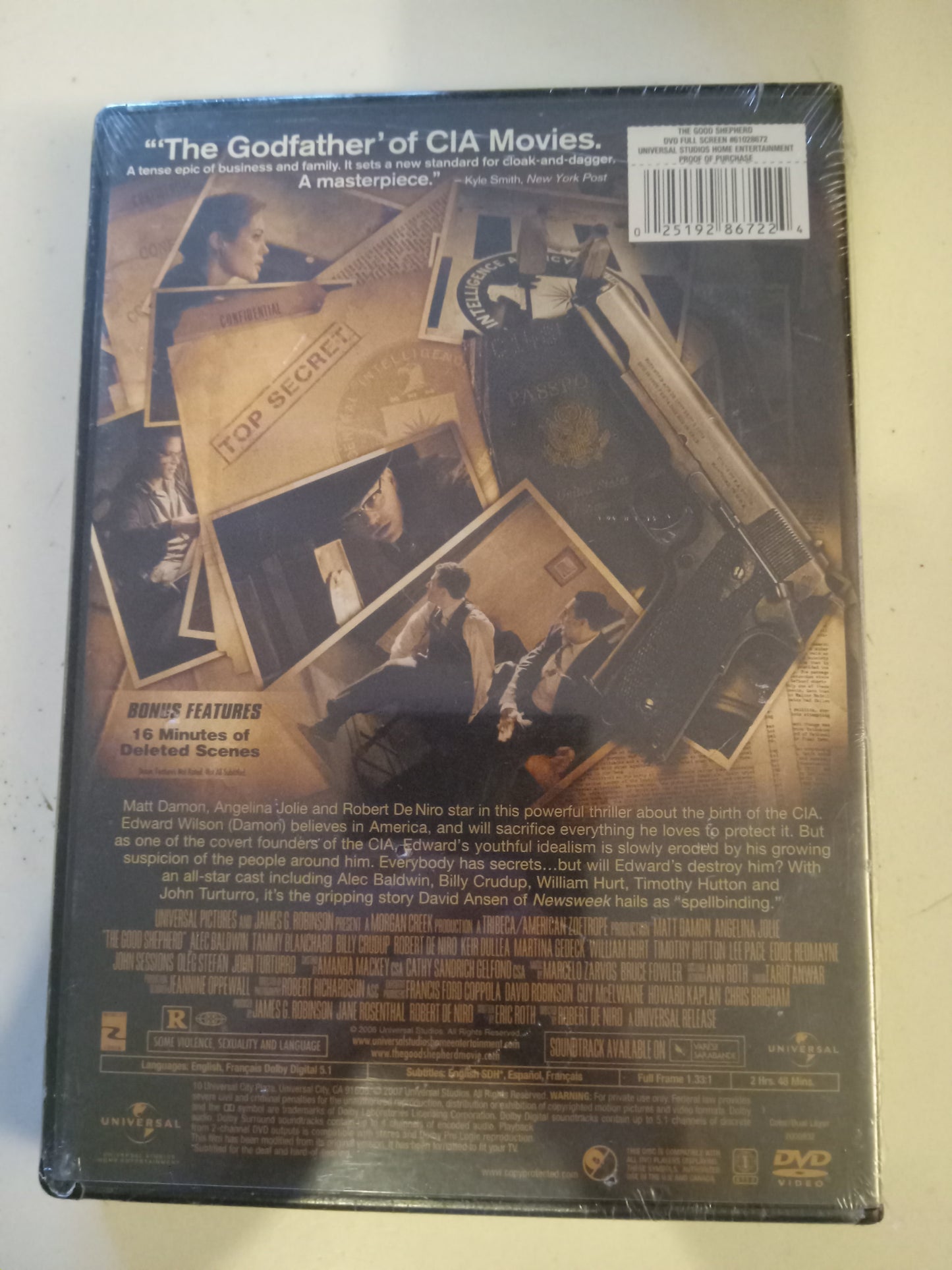 The Good Shepherd, DVD Movie, Matt Damon Fullscreen/Widescreen, Rated R, NEW/USED