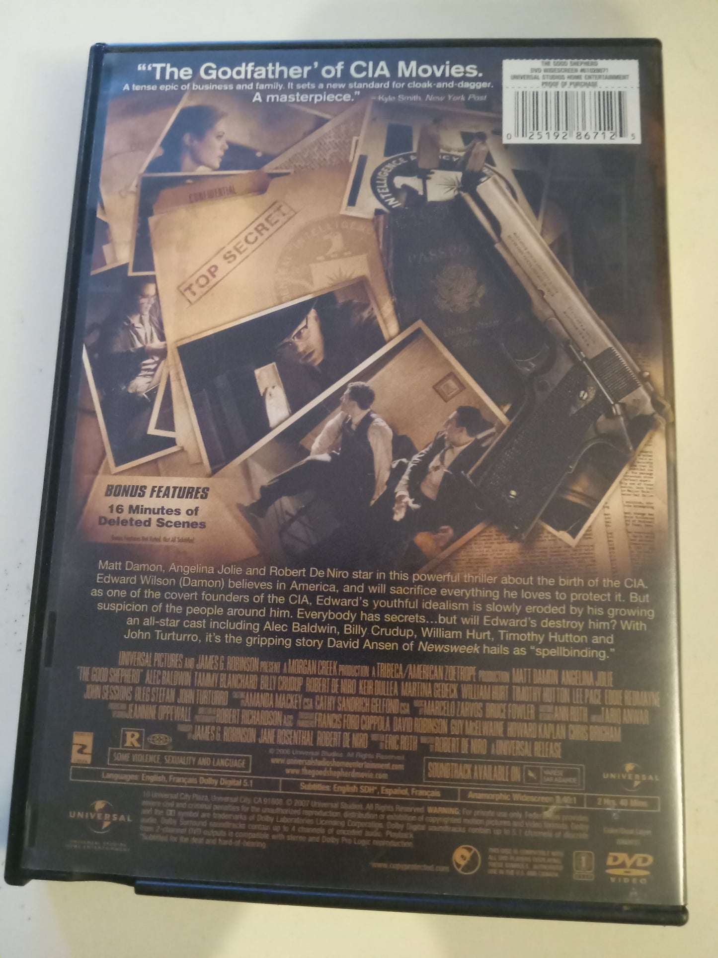 The Good Shepherd, DVD Movie, Matt Damon Fullscreen/Widescreen, Rated R, NEW/USED
