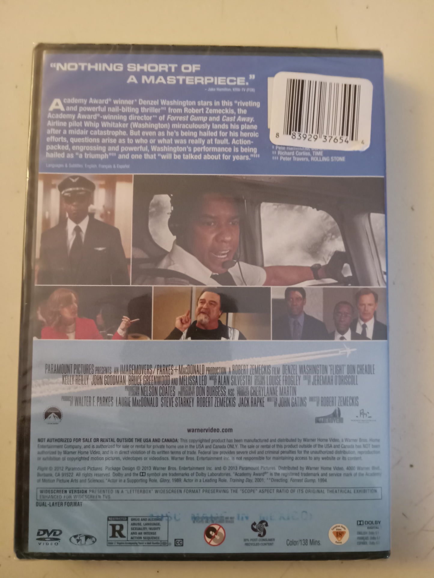 Flight, DVD Movie, Widescreen, Rated R, NEW/USED