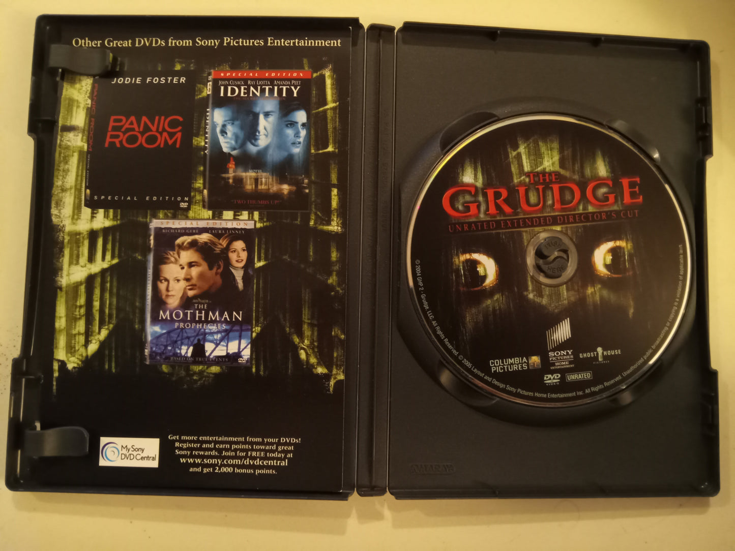 The Grudge, DVD Movie, Sarah Michelle Gellar Widescreen, Not Rated, USED