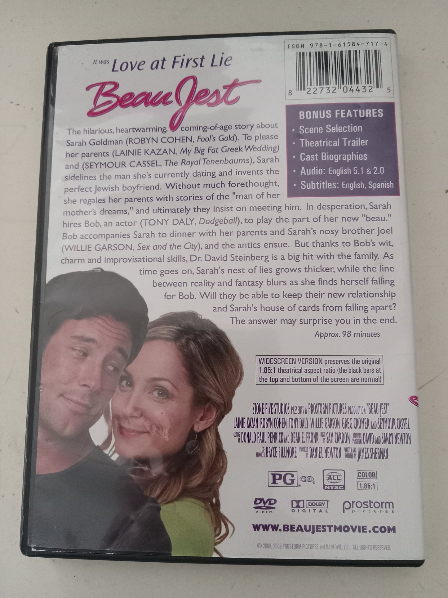 It Was Love At First Lie Beau Jest, DVD Movie, Robin Cohen Widescreen, Rated PG, USED