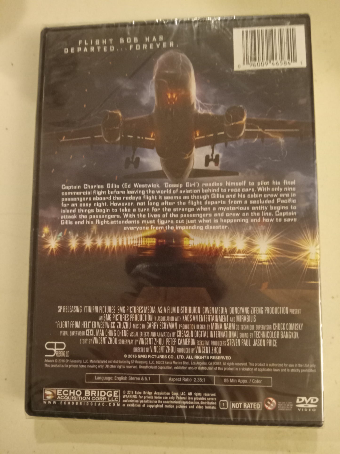 Flight From Hell Dead On Arrival, DVD Movie, Widescreen, Rated PG-13, NEW
