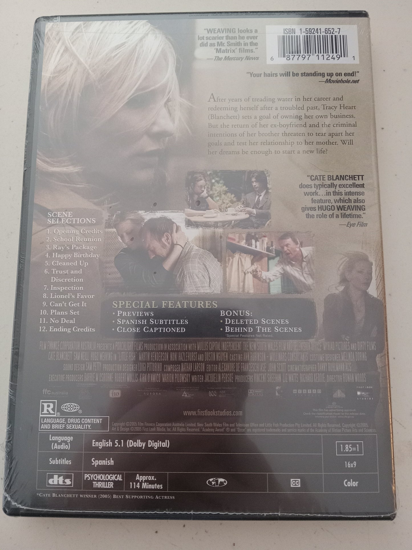 Little Fish, DVD Movie, Cate Blanchett Widescreen, Rated R, NEW