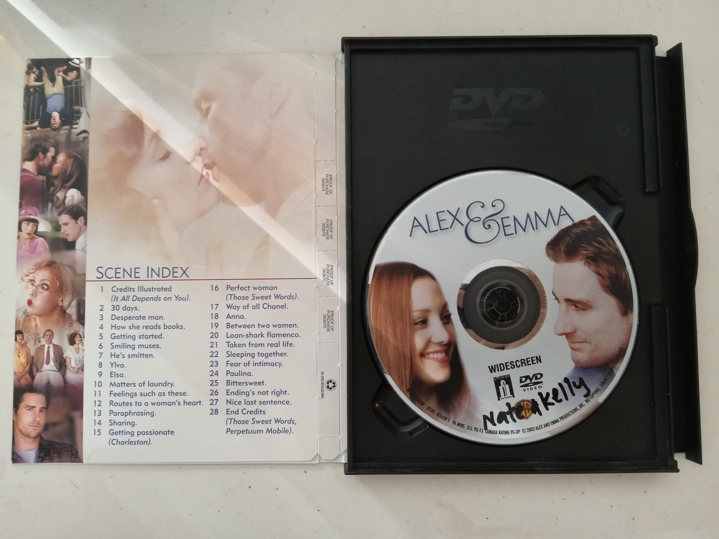 Alex And Emma, DVD Movie, Kate Hudson Widescreen, Rated PG-13, USED