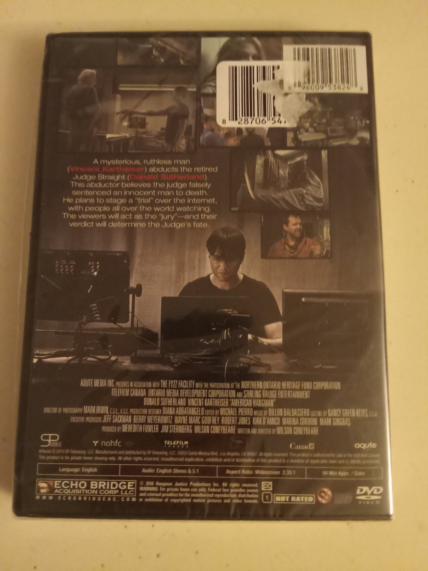 American Hangman, DVD Movie, Donald Sutherland Widescreen, Not-Rated, NEW