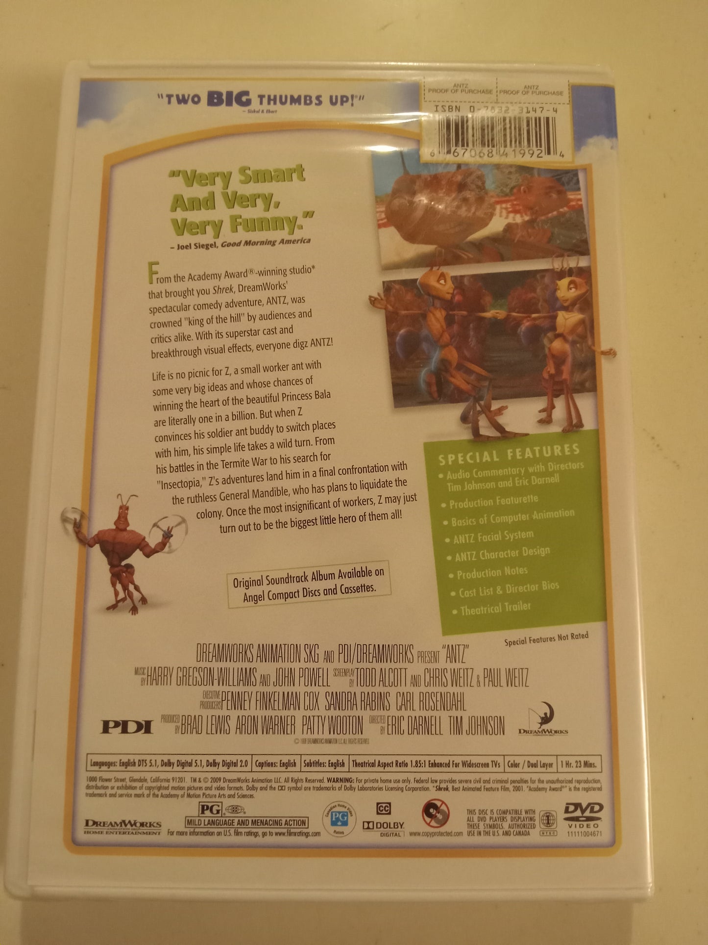 Antz, DVD Movie, Dreamworks Widescreen, Rated PG, NEW/USED