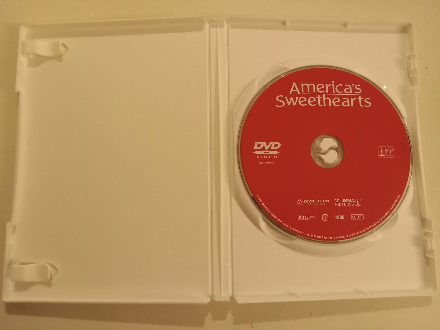 America's Sweethearts, DVD Movie, Widescreen, Fullscreen, Rated PG-13, USED