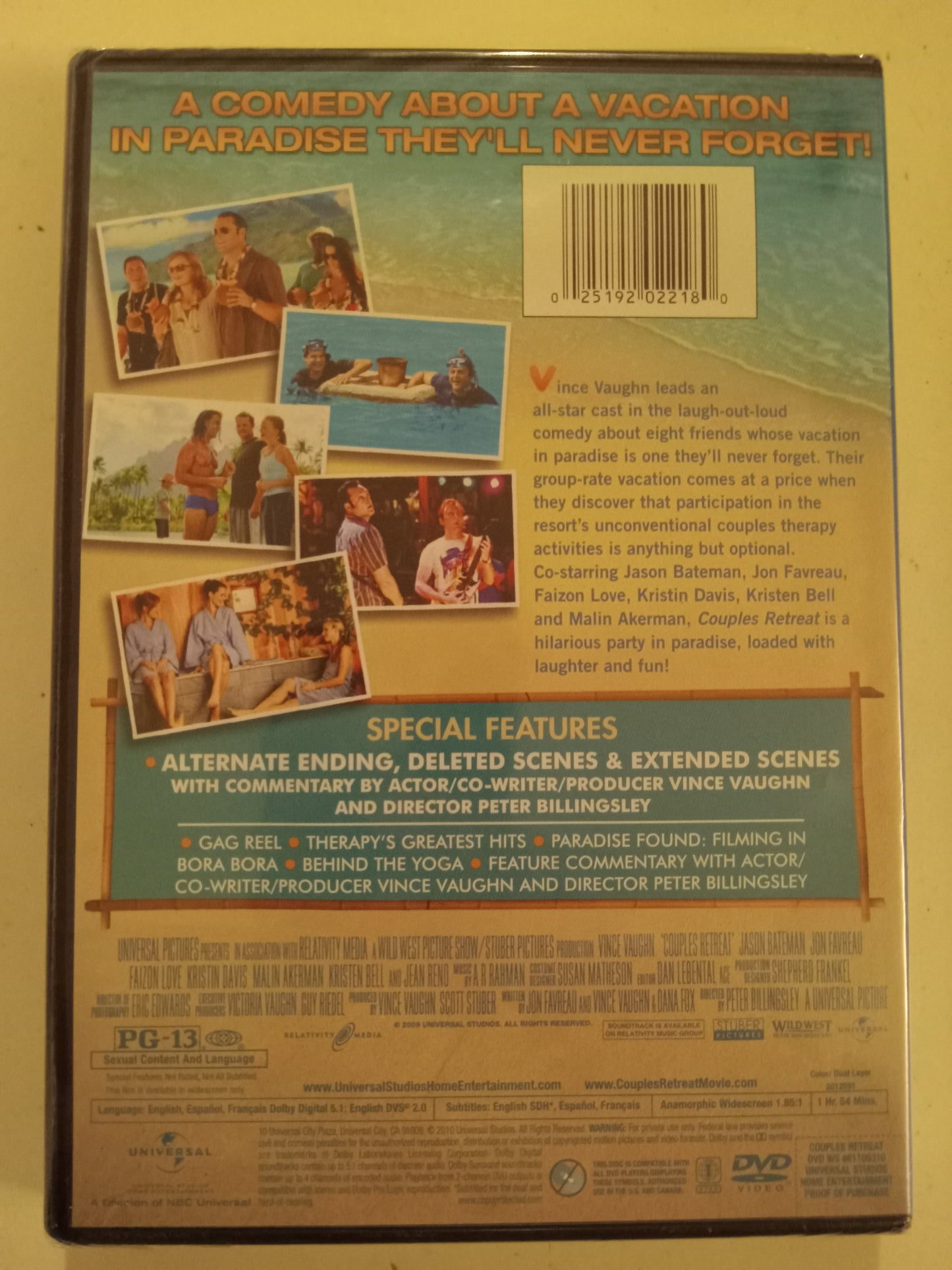 Couples Retreat, DVD Movie, Vince Vaughn Widescreen, Rated PG-13, NEW/USED