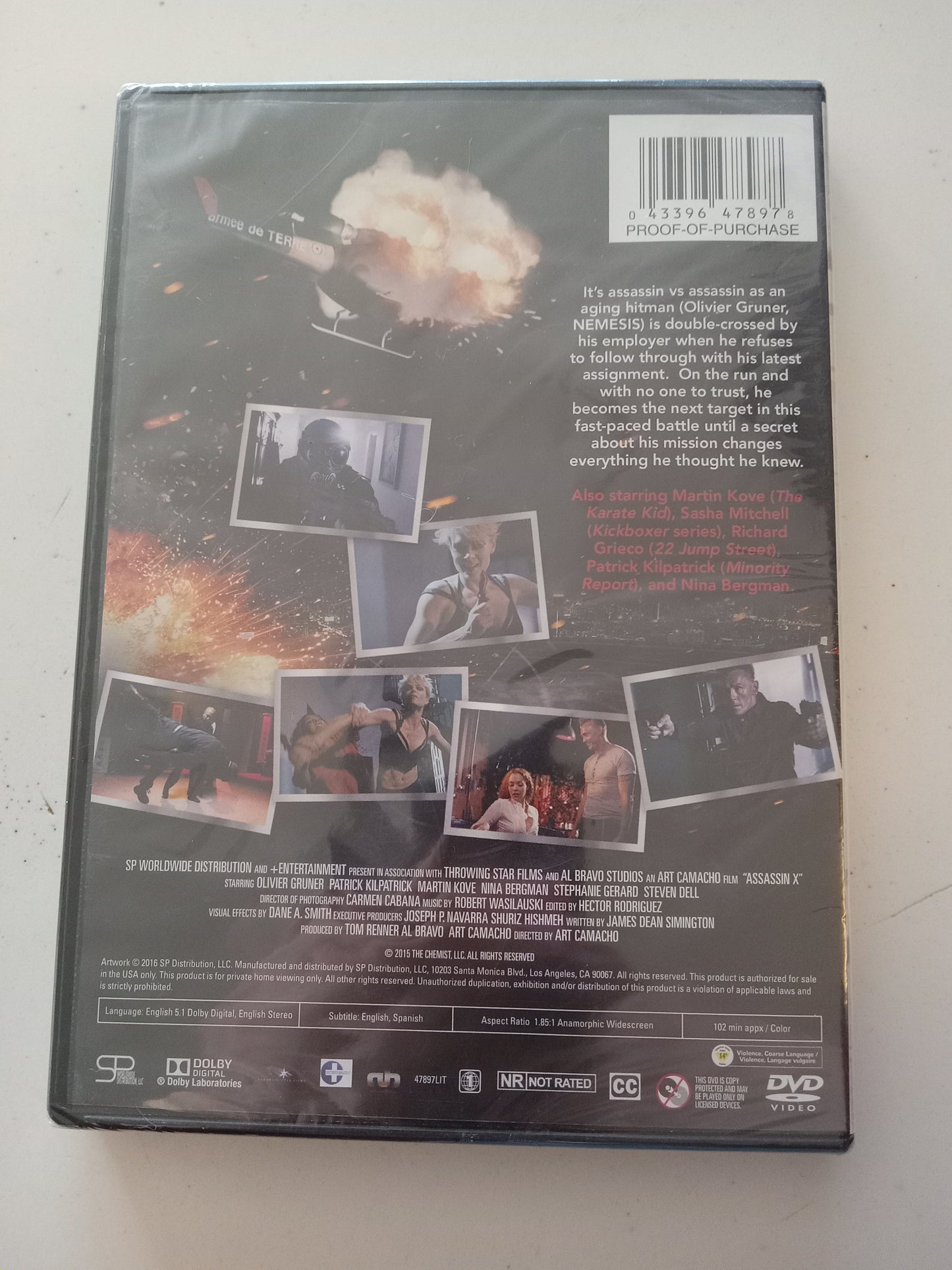 Assassin X, DVD Movie, Oliver Gruner Widescreen, Not Rated, Rare NEW
