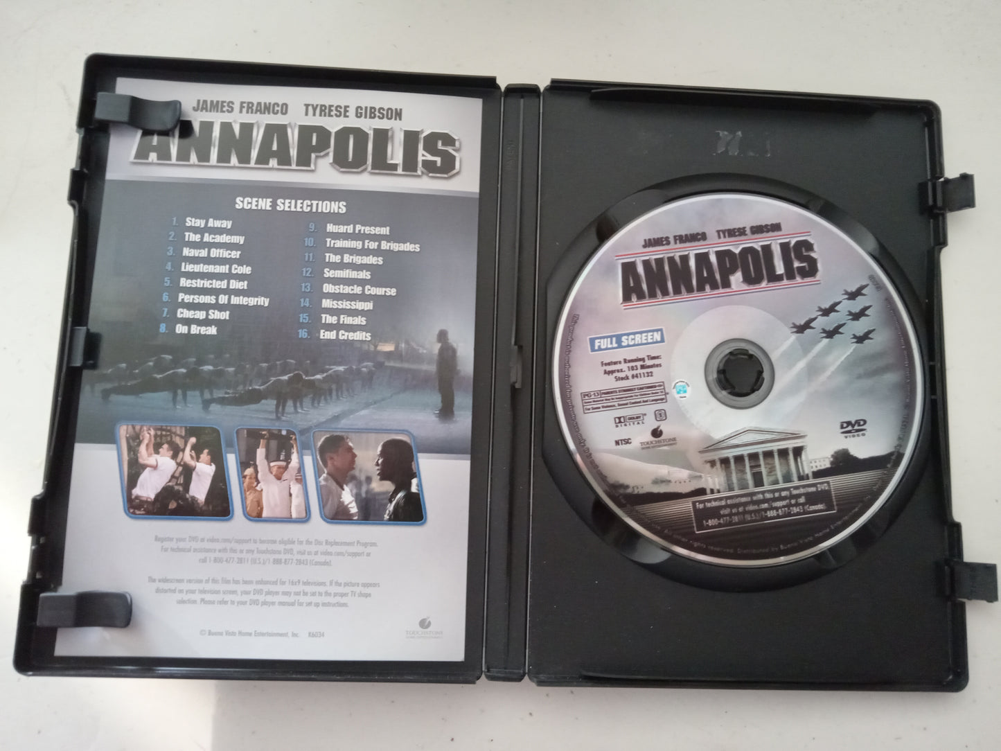 Annapolis, DVD Movie, James Franco Fullscreen, Rated PG-13, USED