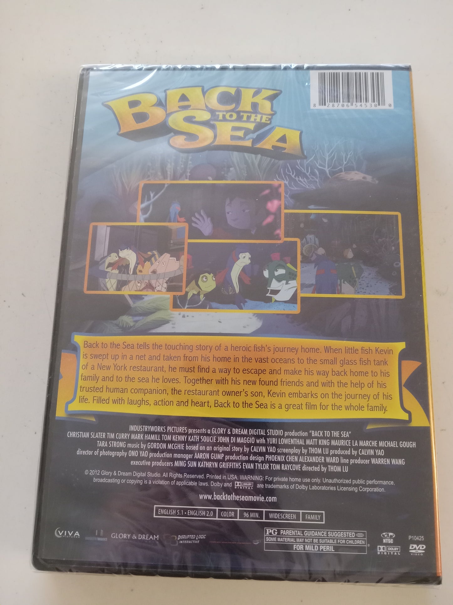 Back To The Sea, Animated DVD Movie, Mark Hamill Widescreen, Rated PG, Rare NEW