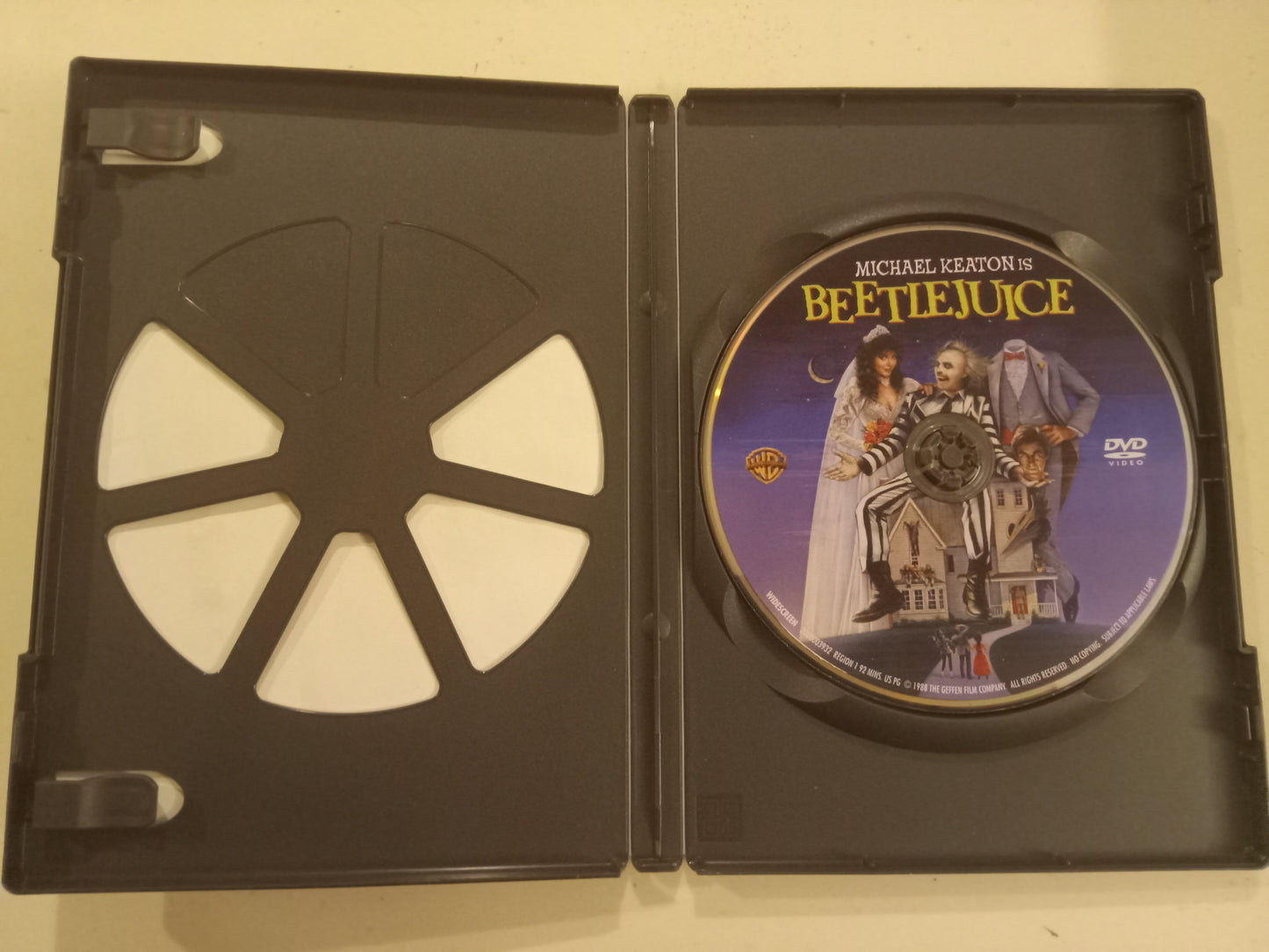 BeetleJuice, Beetle Juice DVD Movie, Michael Keaton Widescreen, Rated PG, USED