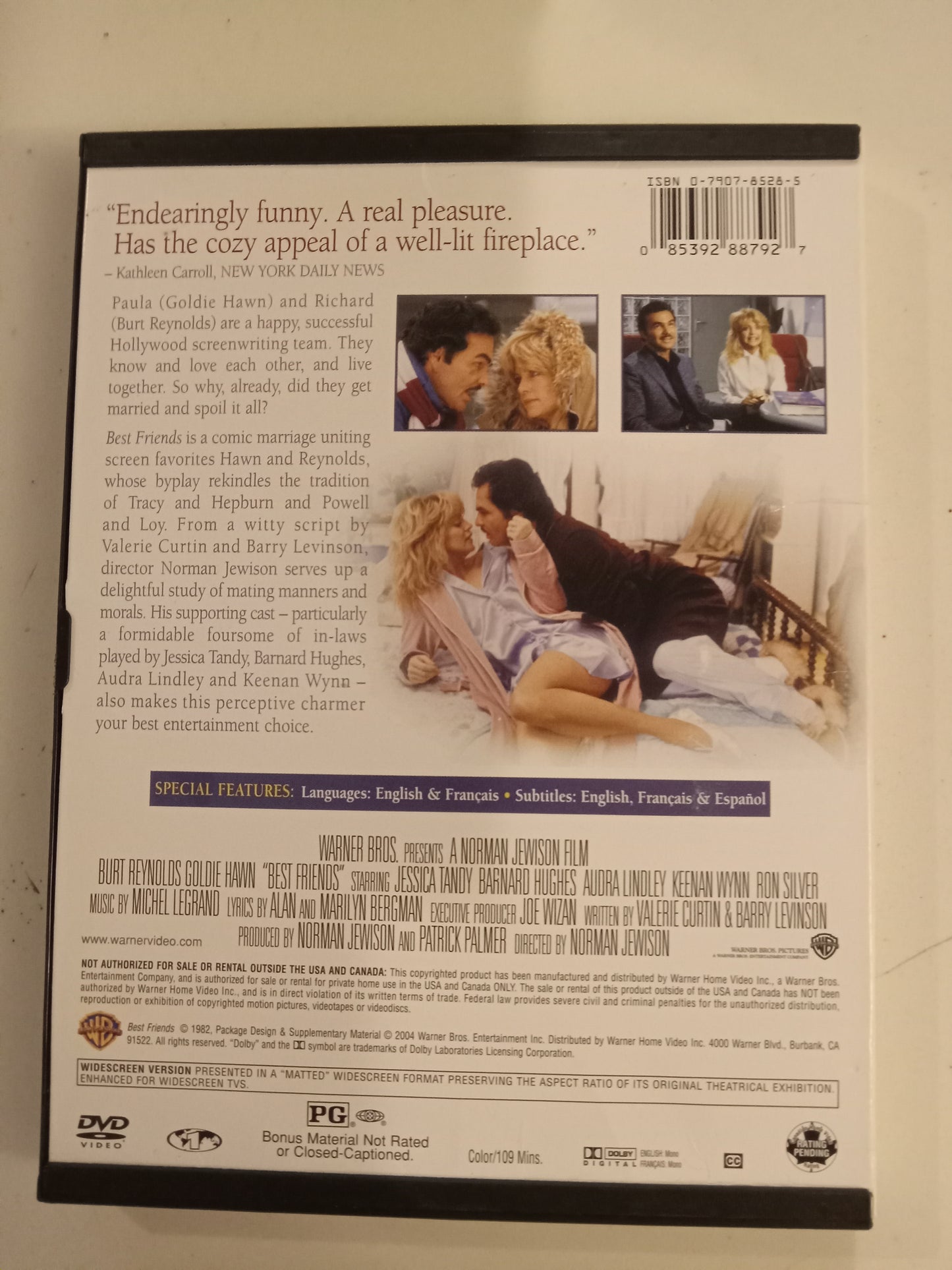 Best Friends, DVD Movie, Burt Reynolds Widescreen, Rated PG, Rare OOP USED