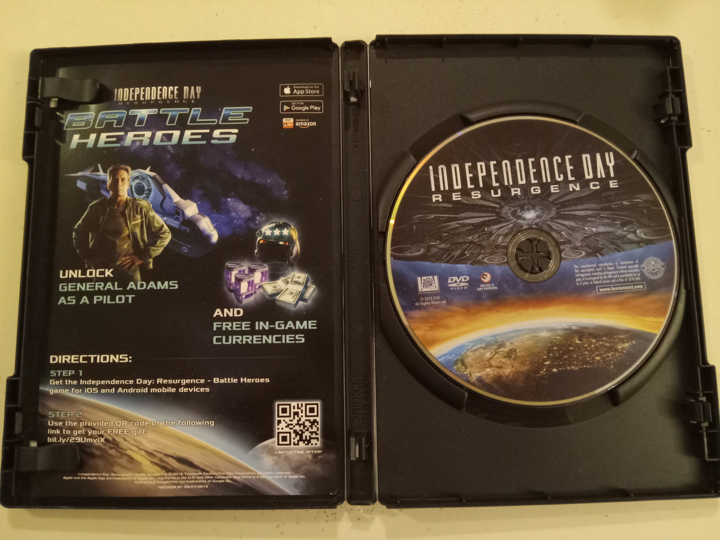 Independence Day Resurgence, DVD Movie, Jeff Goldblum Widescreen, Rated PG-13, NEW/USED