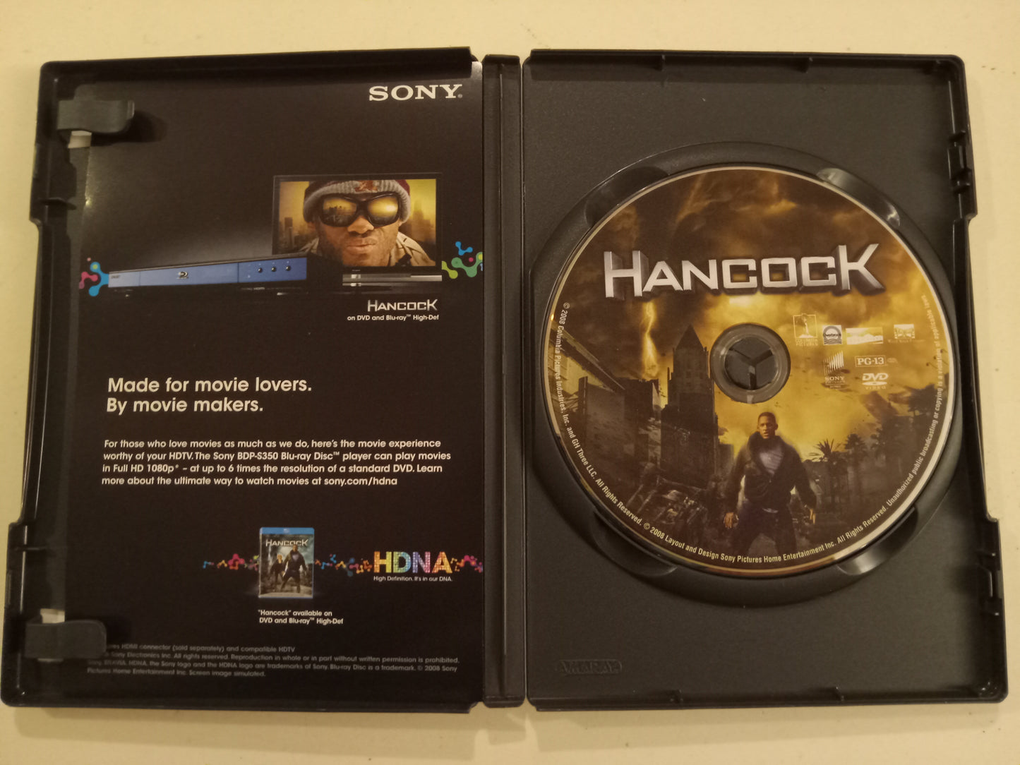 Hancock, DVD Movie, Will Smith Widescreen, Not Rated, PG-13, USED