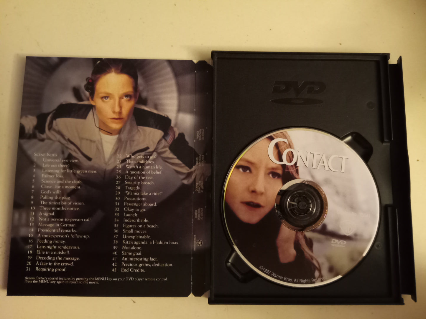 Contact, DVD Movie, Special Ed. Jodie Foster Widescreen, Rated PG, USED