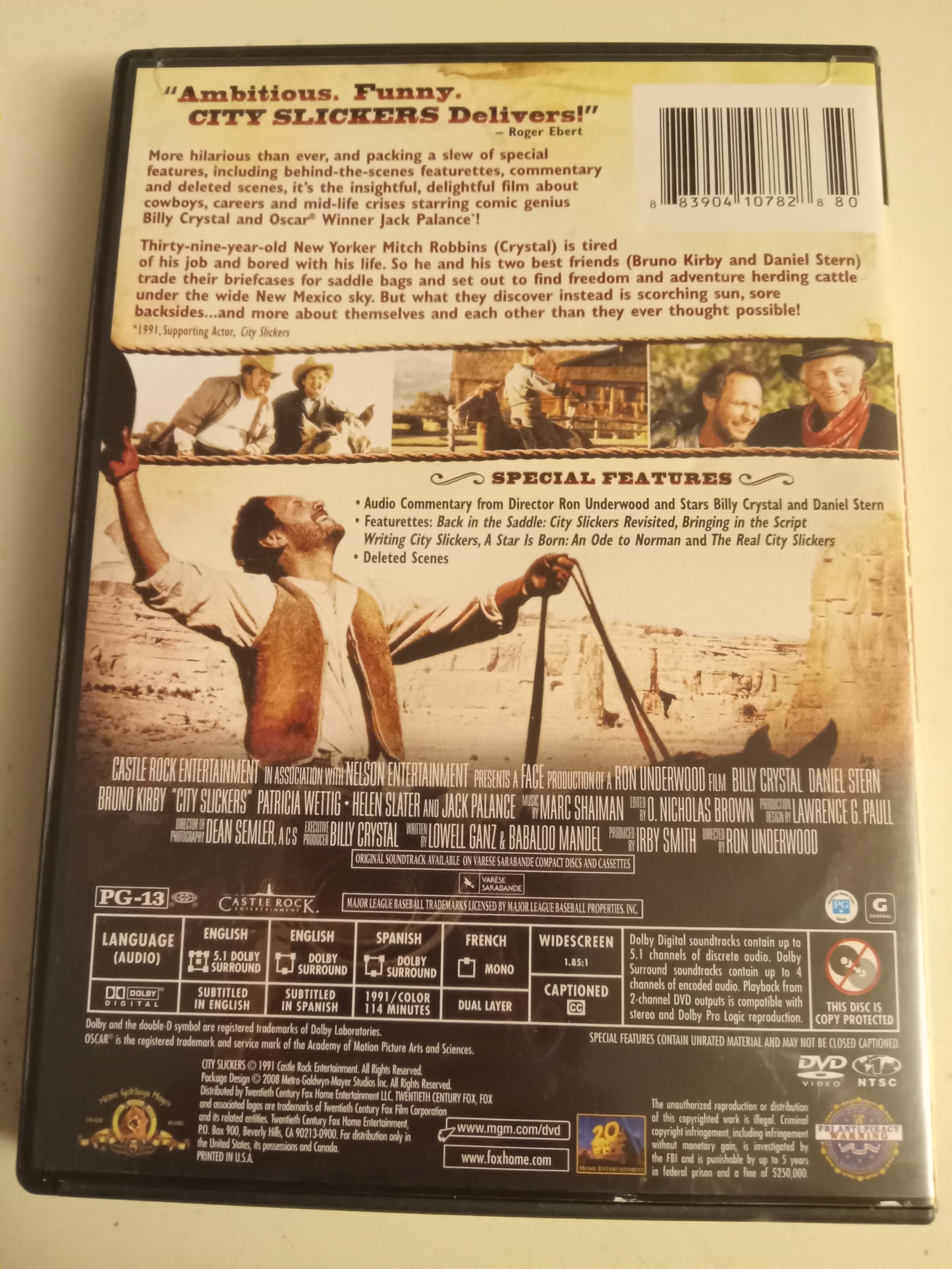 City Slickers, Collector's Edition, DVD Movie, Billy Crystal Widescreen, Rated PG-13, USED