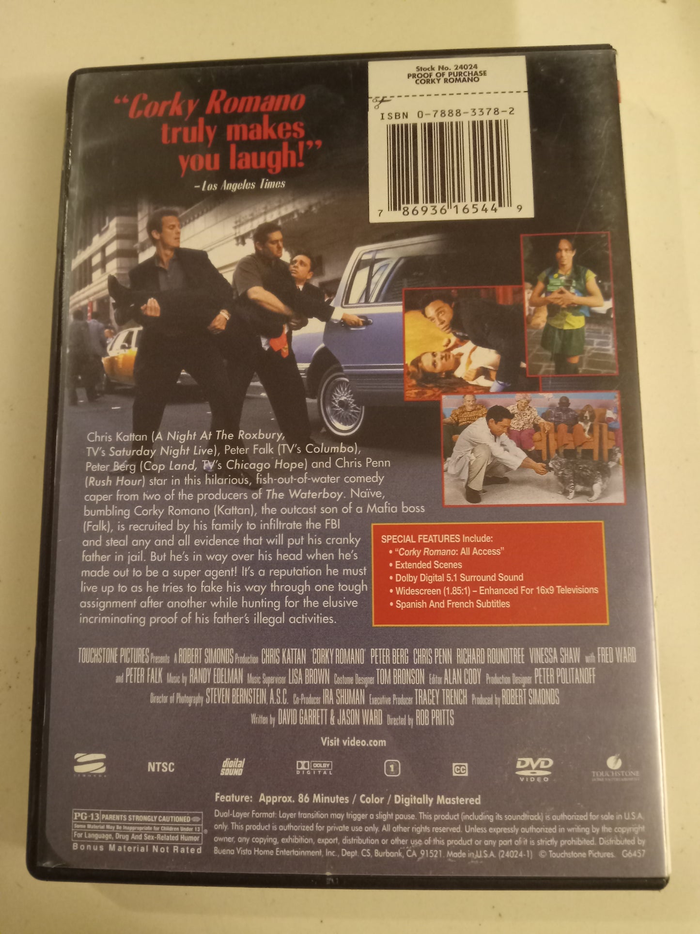 Corky Romano, DVD Movie, Chris Kattan Widescreen, Rated PG-13, USED