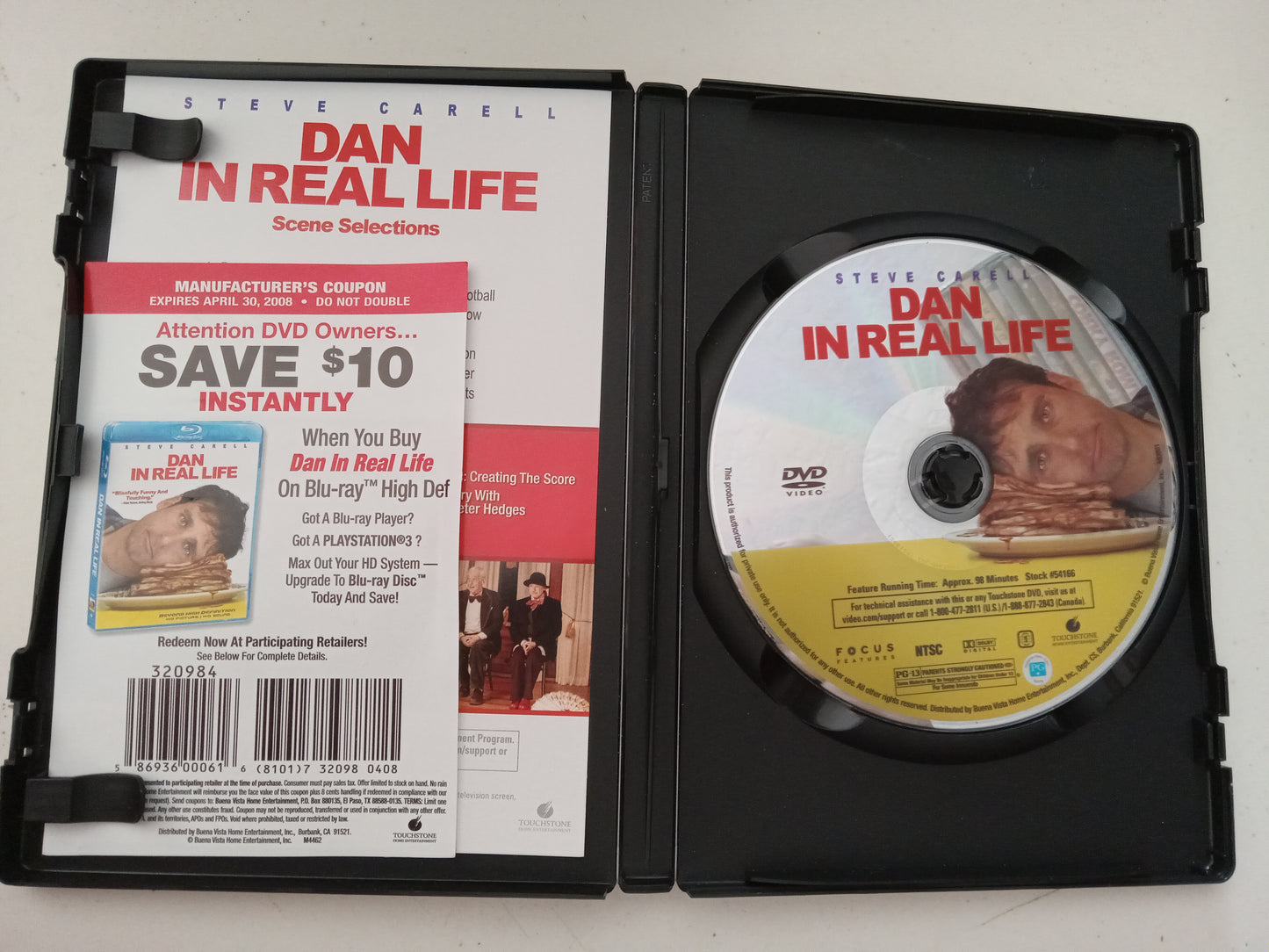 Dan In Real Life, DVD Movie, Steve Carell Widescreen, Rated PG-13, USED, NEW