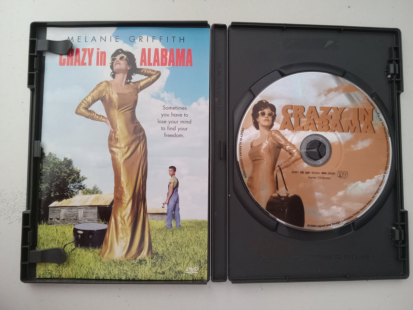 Crazy In Alabama, DVD Movie, Melanie Griffith Widescreen, Rated PG-13, USED