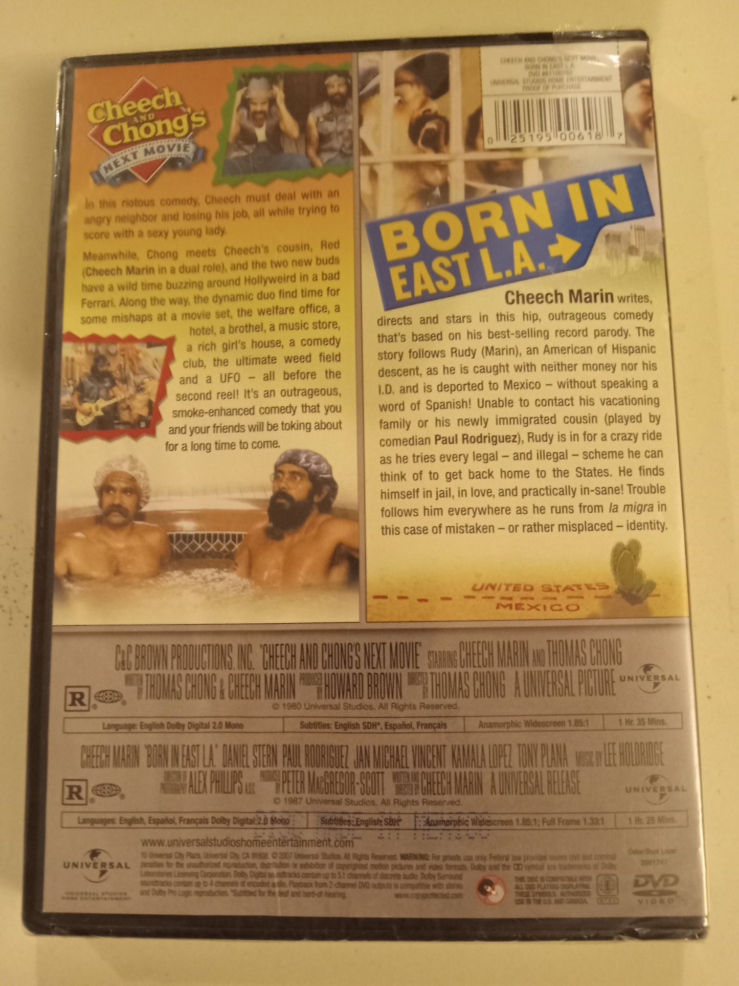 Cheech And Chong's Next Movie, & Born In East L.A., 2 DVD Movies, Widescreen, Rated R, NEW