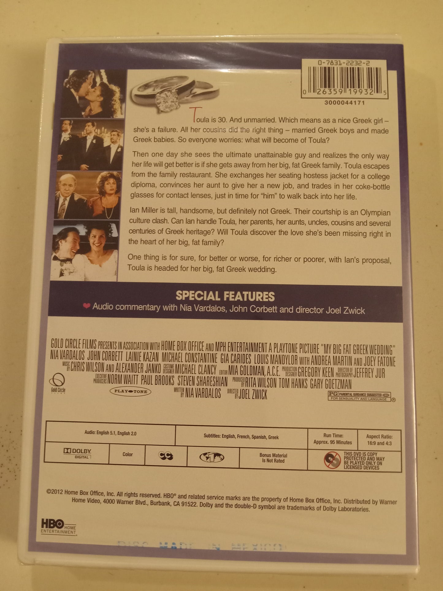 My Big Fat Greek Wedding, DVD Movie, Nia Vardalos Fullscreen&Widescreen, Rated PG, NEW/USED
