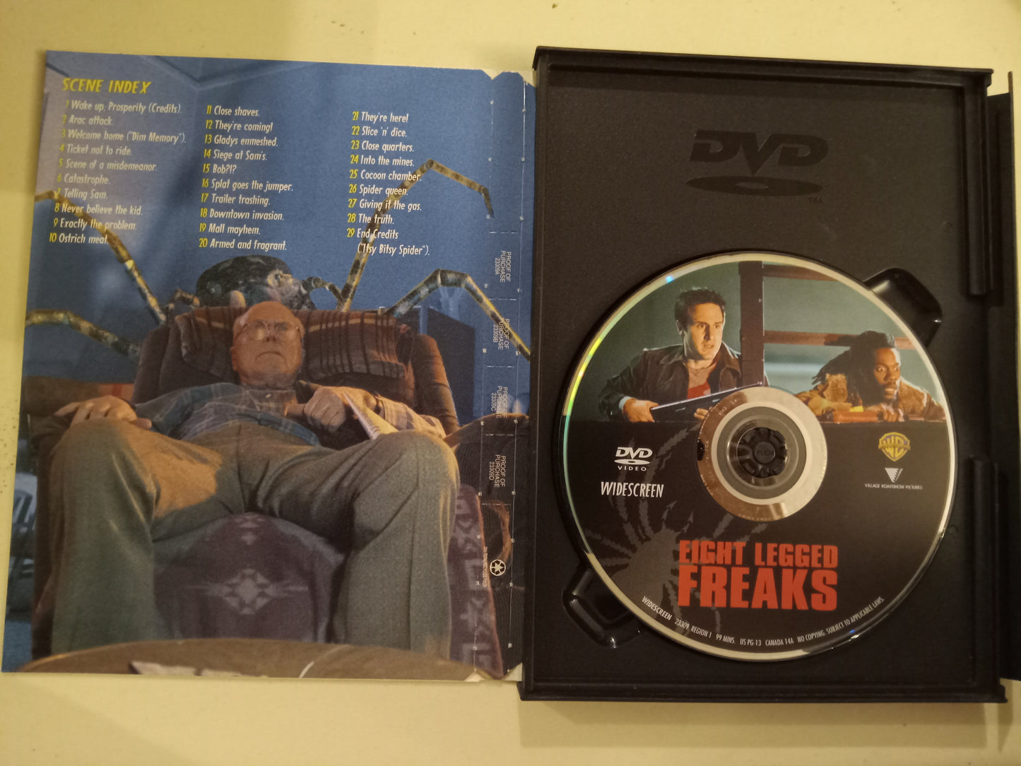 Eight Legged Freaks, DVD Movie, David Arquette Widescreen, Rated PG-13, NEW/USED