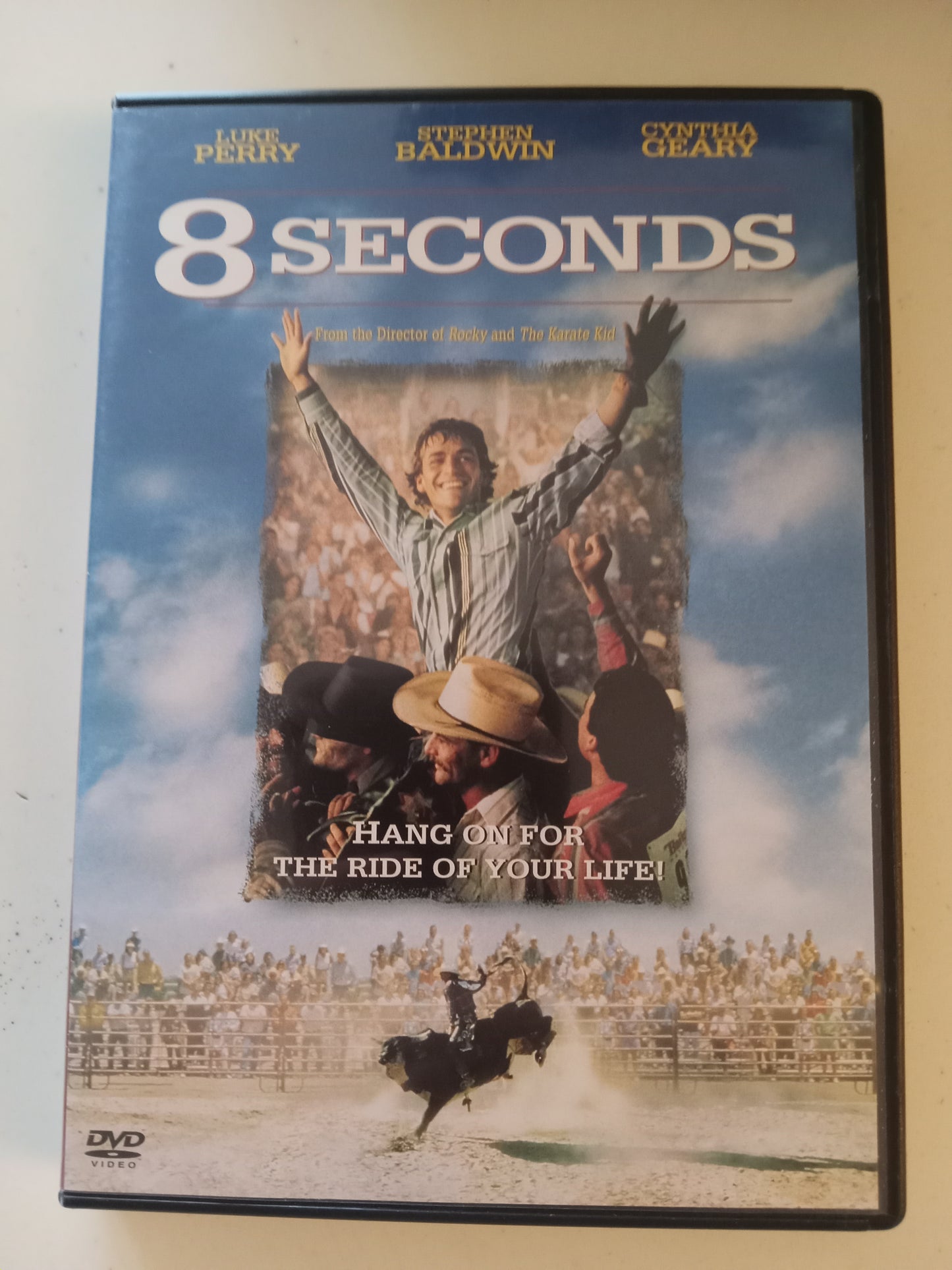 8 Seconds, DVD Movie, Luke Perry Fullscreen, Rated PG-13, USED