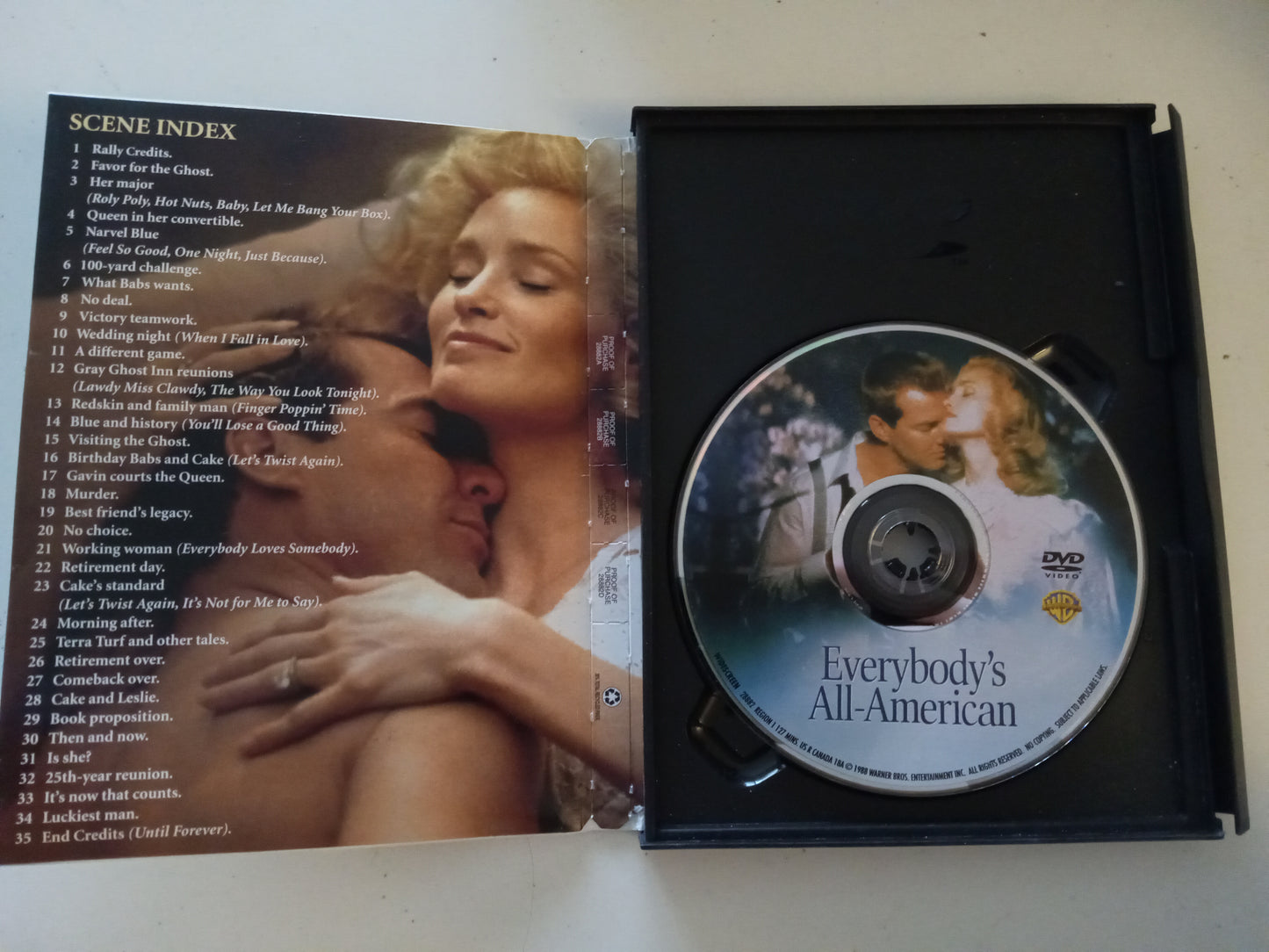 Everybody's All American, DVD Movie, Dennis Quaid Widescreen, Rated R, USED