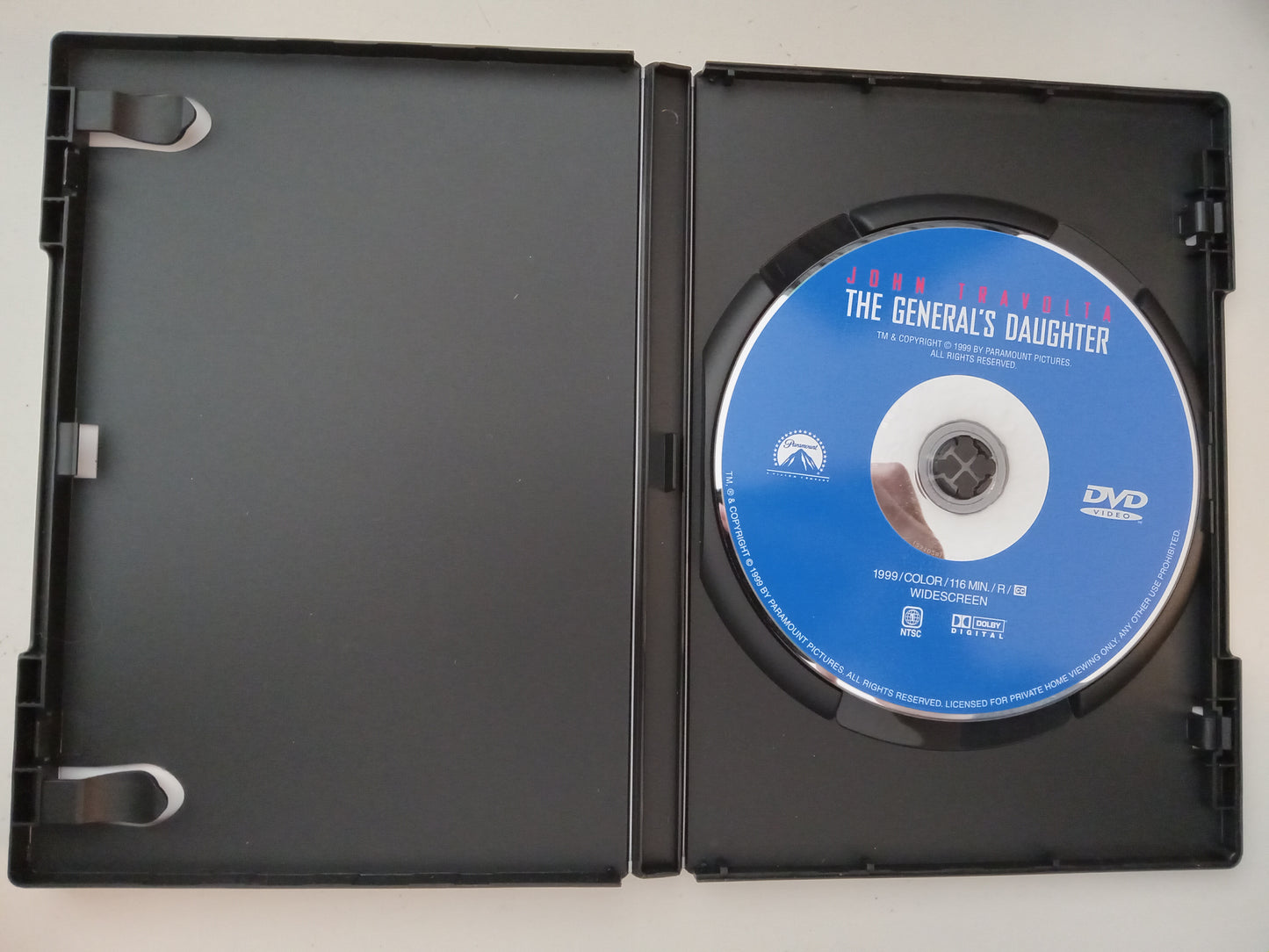 The General's Daughter, DVD Movie, John Travolta Widescreen, Rated R, USED