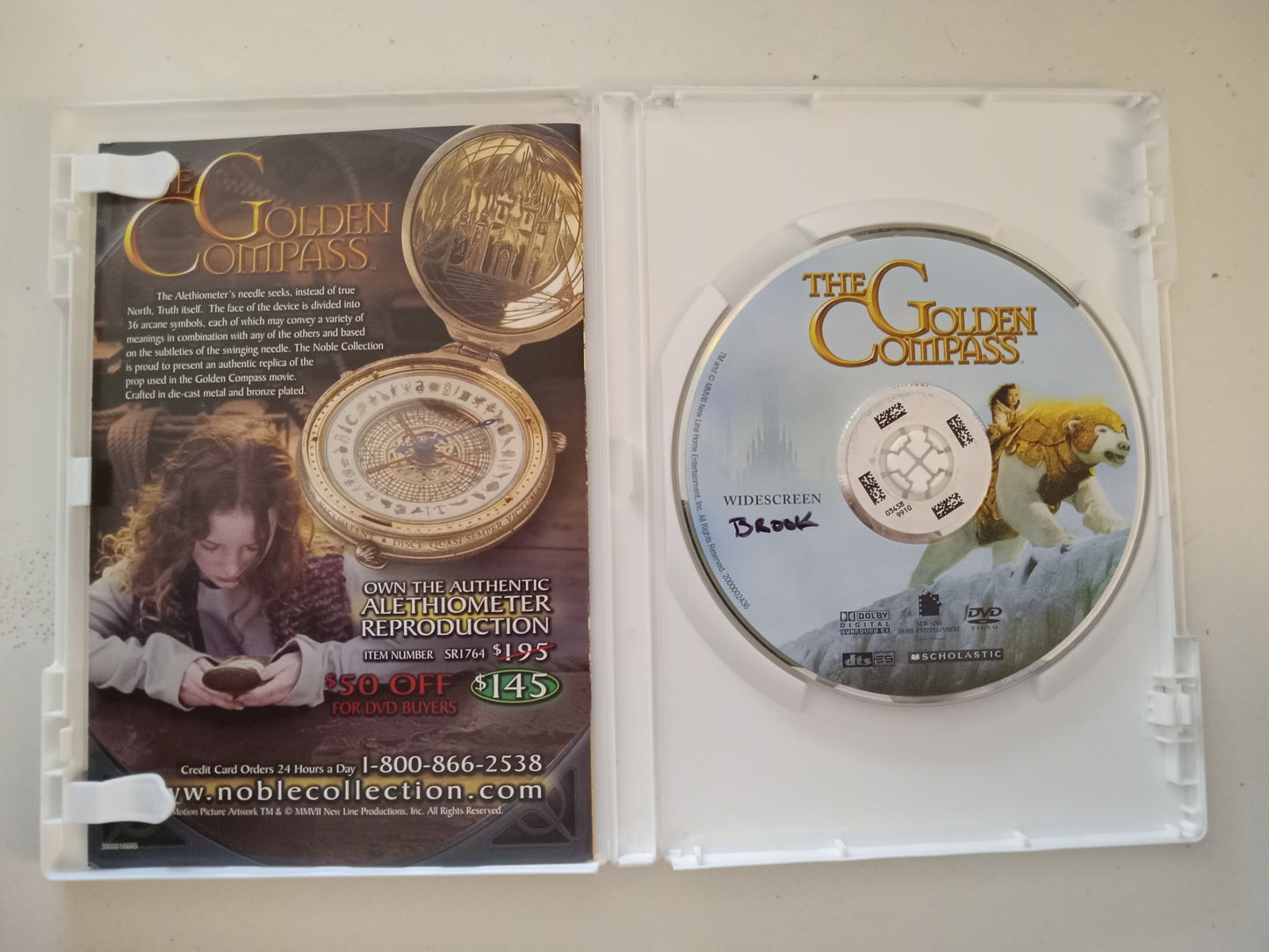 The Golden Compass, DVD Movie, Nicole Kidman Widescreen, Rated PG-13, USED