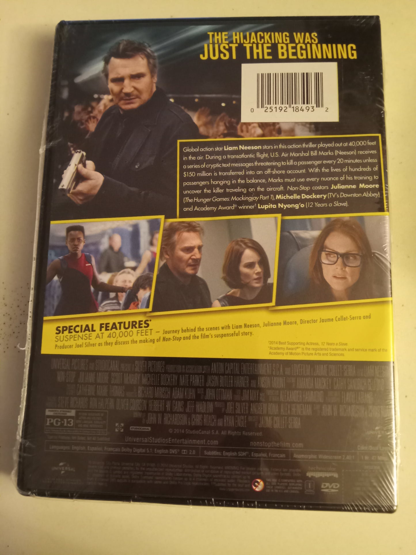 Non-Stop DVD Movie Liam Neeson Widescreen, Rated PG-13, NEW/USED