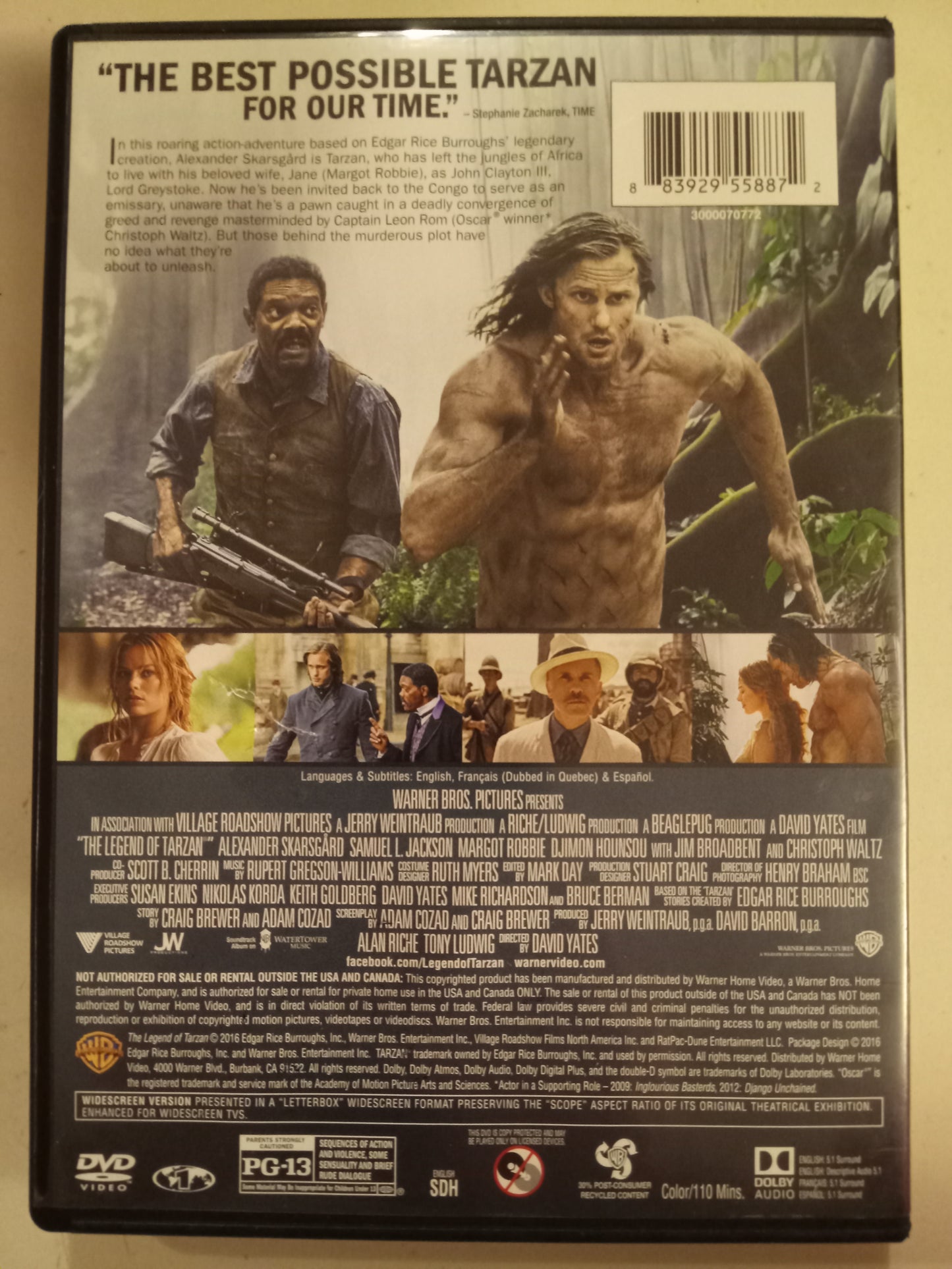 The Legend Of Tarzan, A New Threat Awaits, DVD Movie, Margot Robbie Widescreen, Rated PG-13, NEW/USED